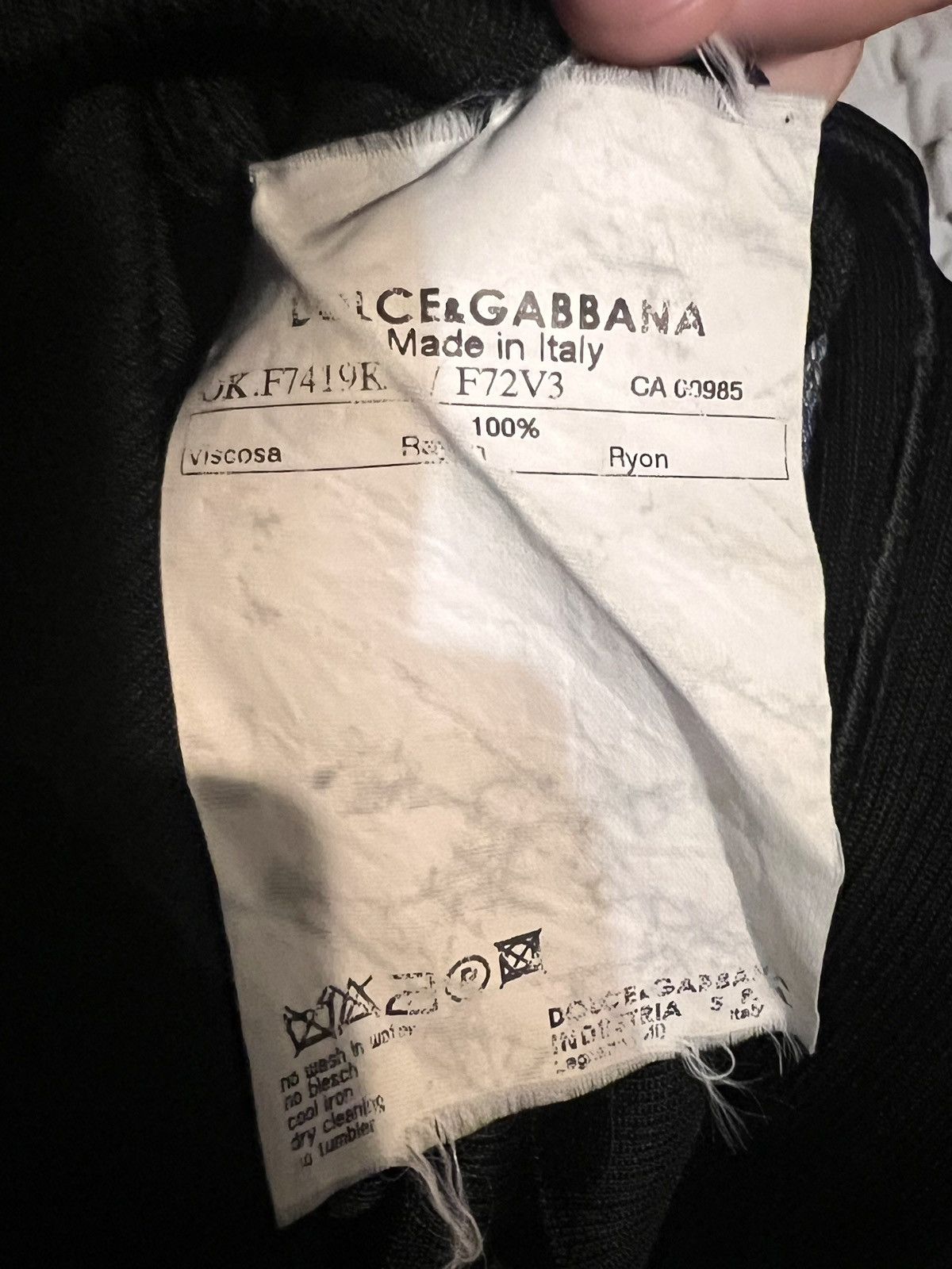 Dolce & Gabbana A/W 2008 Dolce & Gabbana Transparent Ribbed Long-Sleeve Top Size M / US 6-8 / IT 42-44 - 3 Thumbnail