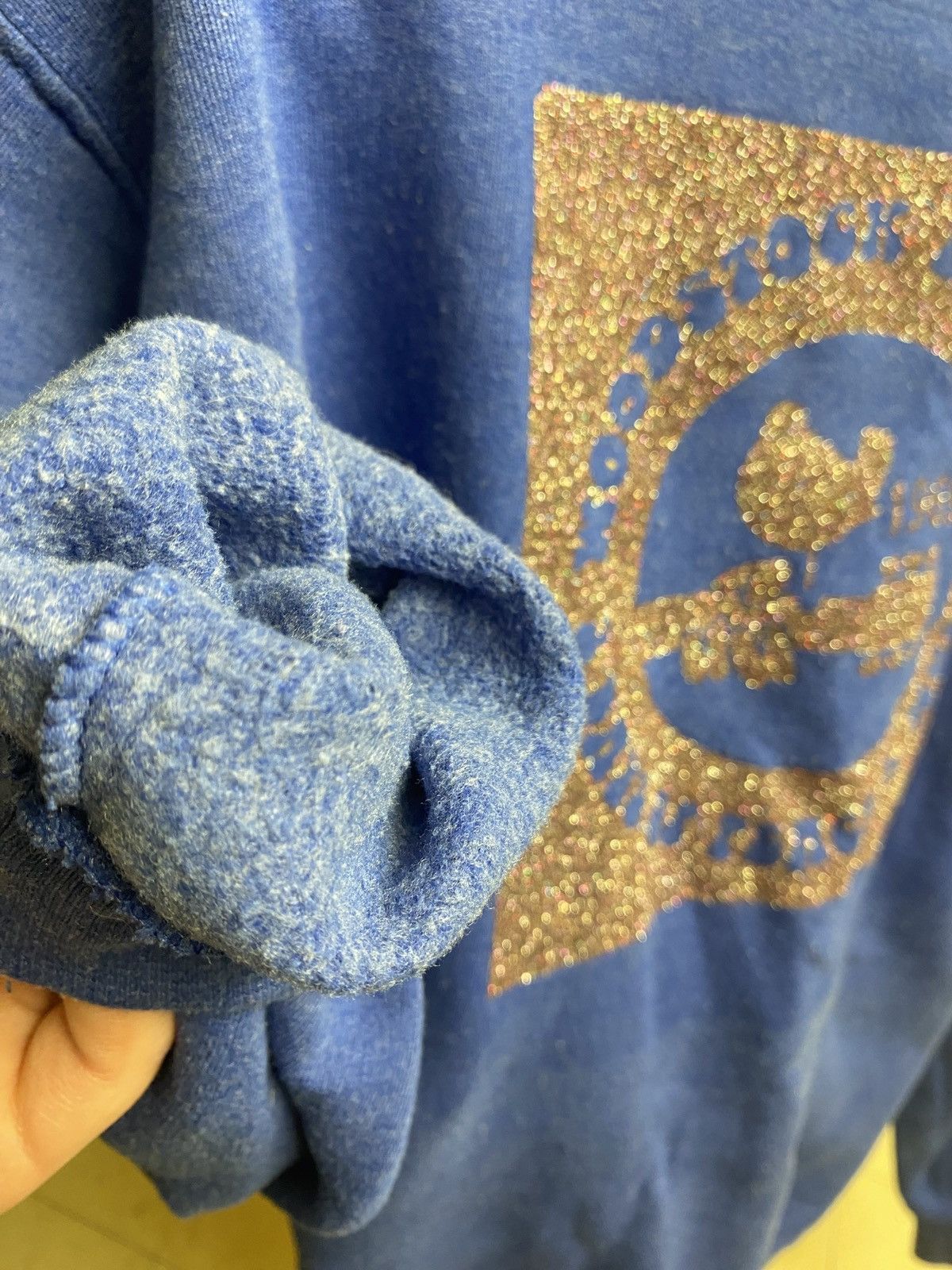 Fruit Of The Loom Blue Woodstock Longsleeve Size M / US 6-8 / IT 42-44 - 3 Thumbnail