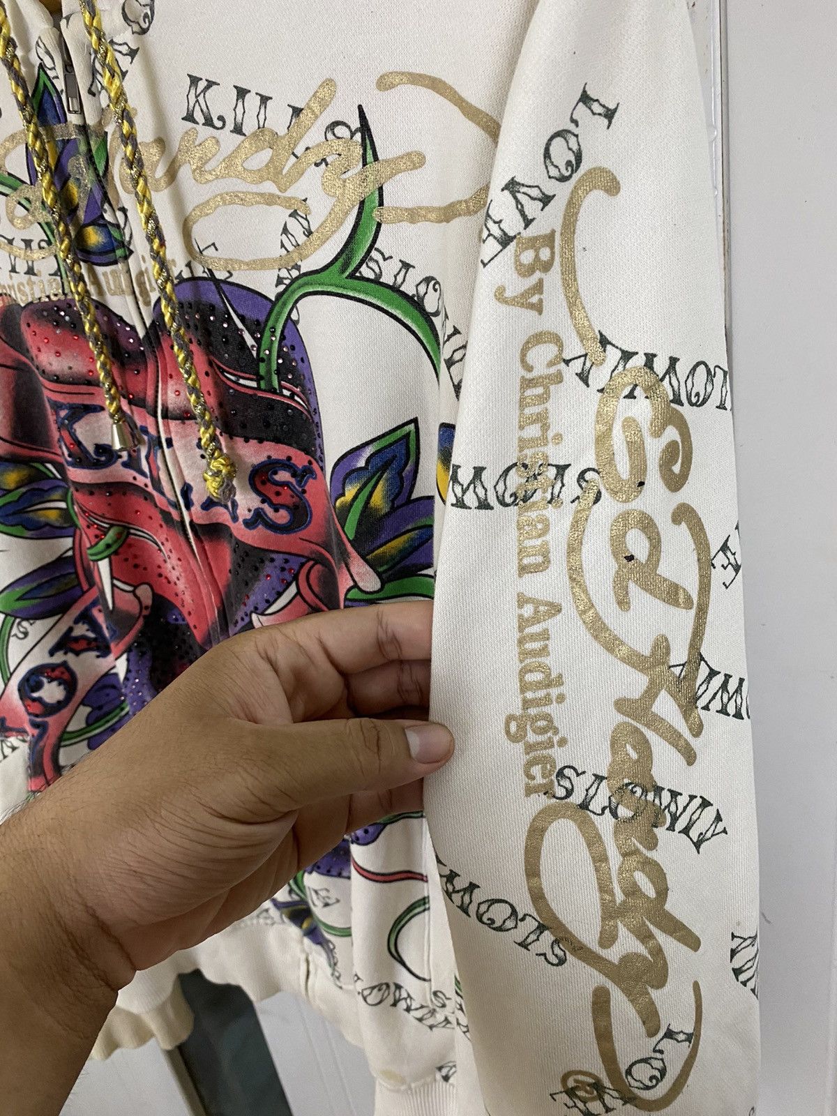 Ed Hardy × Vintage Vintage Ed Hardy By Christian Audigier Hoodies Size US M / EU 48-50 / 2 - 8 Thumbnail