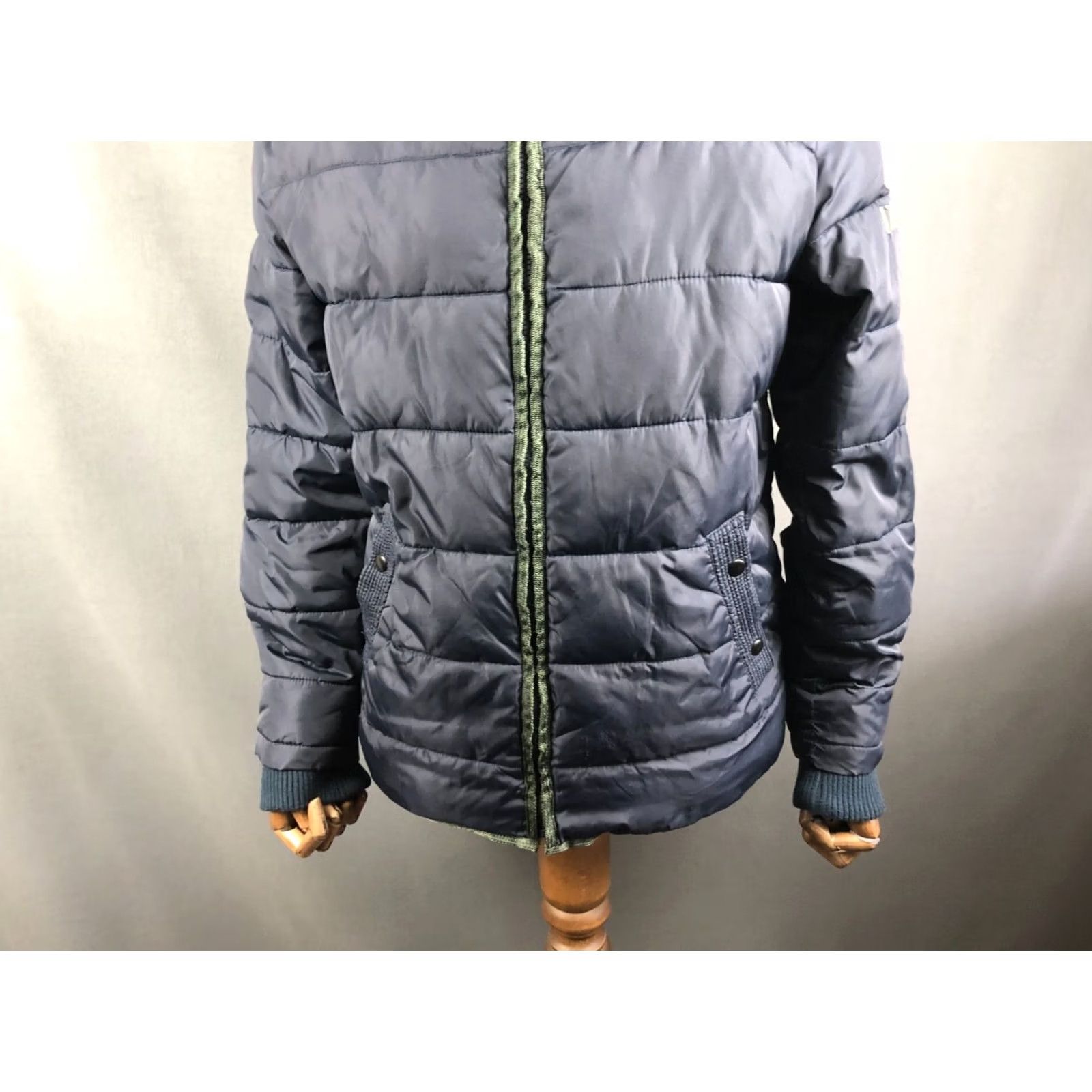 Desigual Desigual Jacket Mens M Blue Full Zip Padded Polyamide Dark Men Size Double Hooded Size US M / EU 48-50 / 2 - 6 Thumbnail