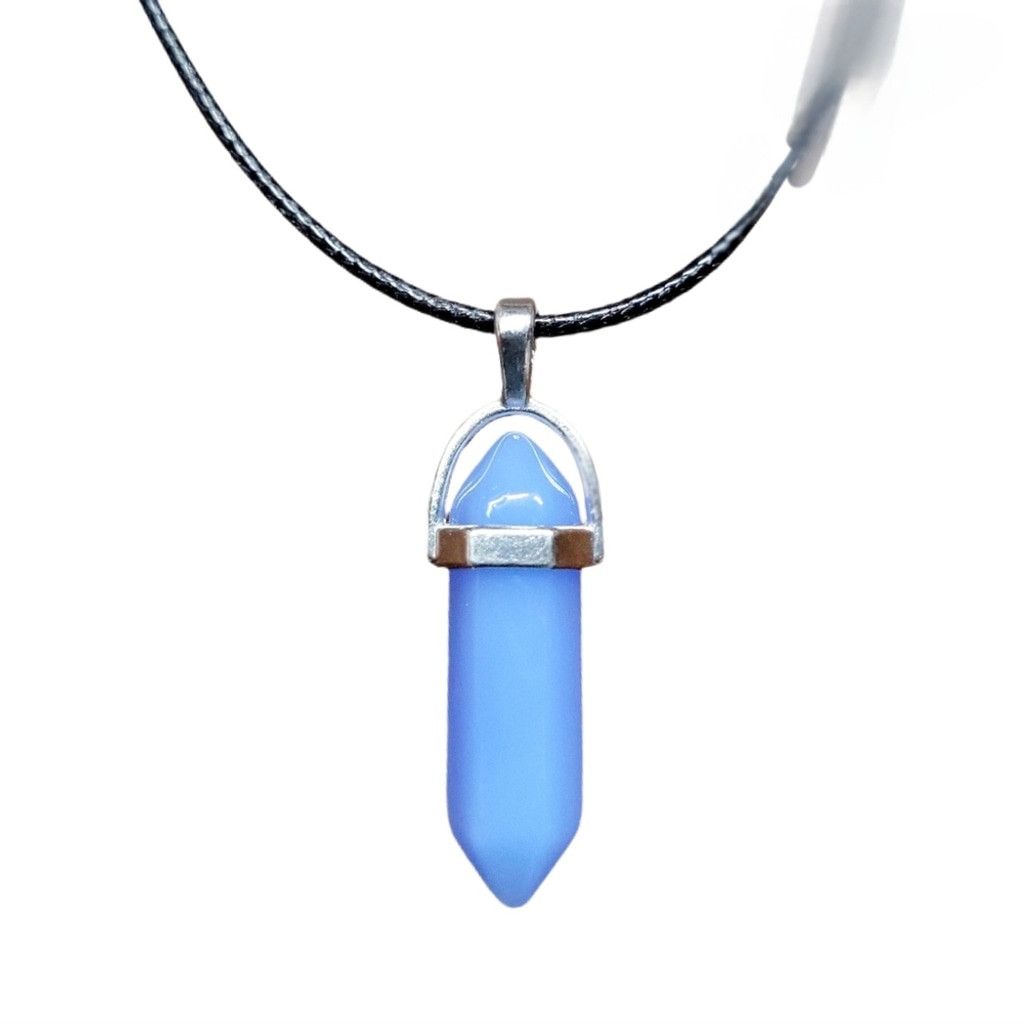 Handmade Blue Crystal Pendant Necklace Size ONE SIZE - 1 Thumbnail