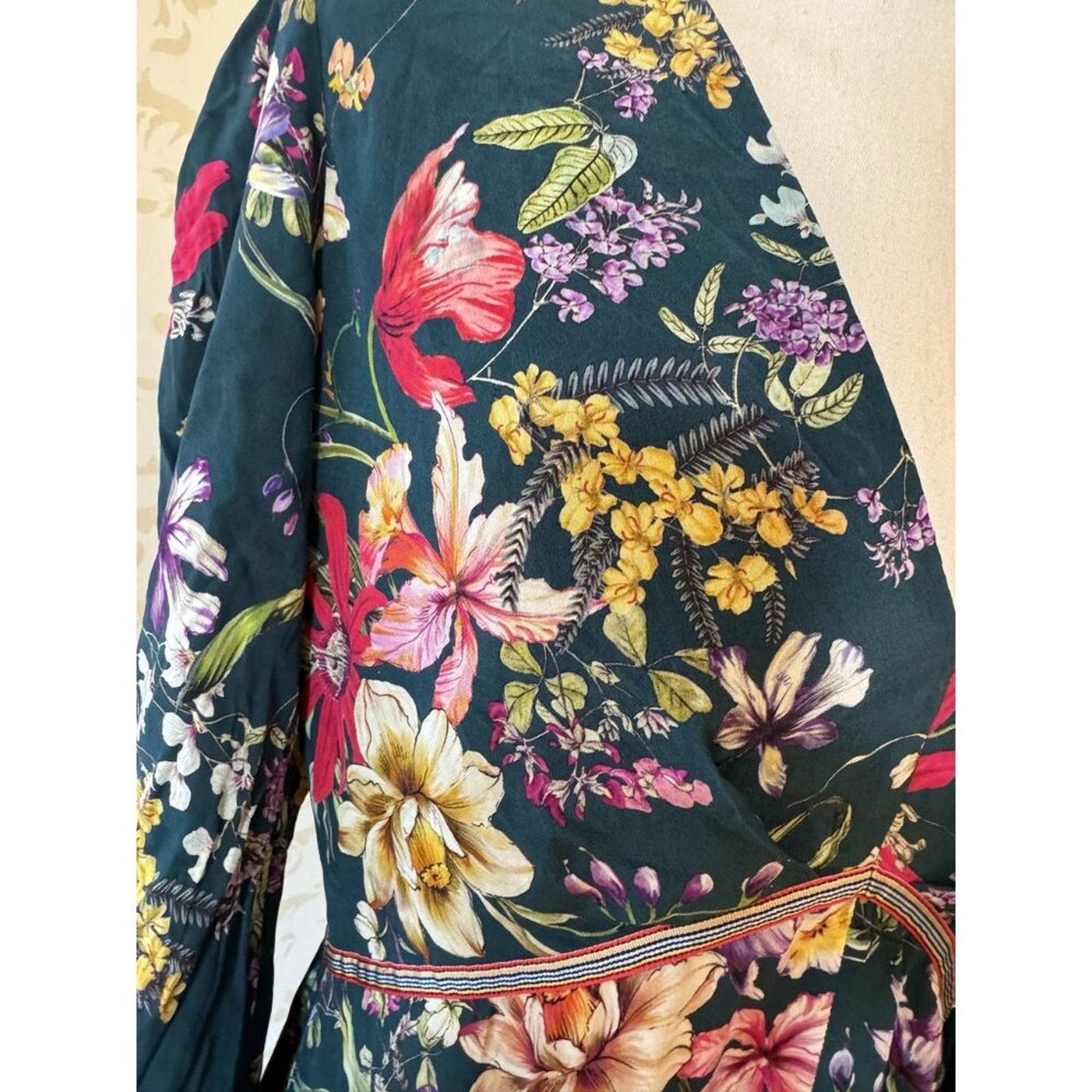 Sachin & Babi Ladies 8 Sachin & Babin Stunning 100% Silk Floral Maxi Dress Size M / US 6-8 / IT 42-44 - 4 Thumbnail