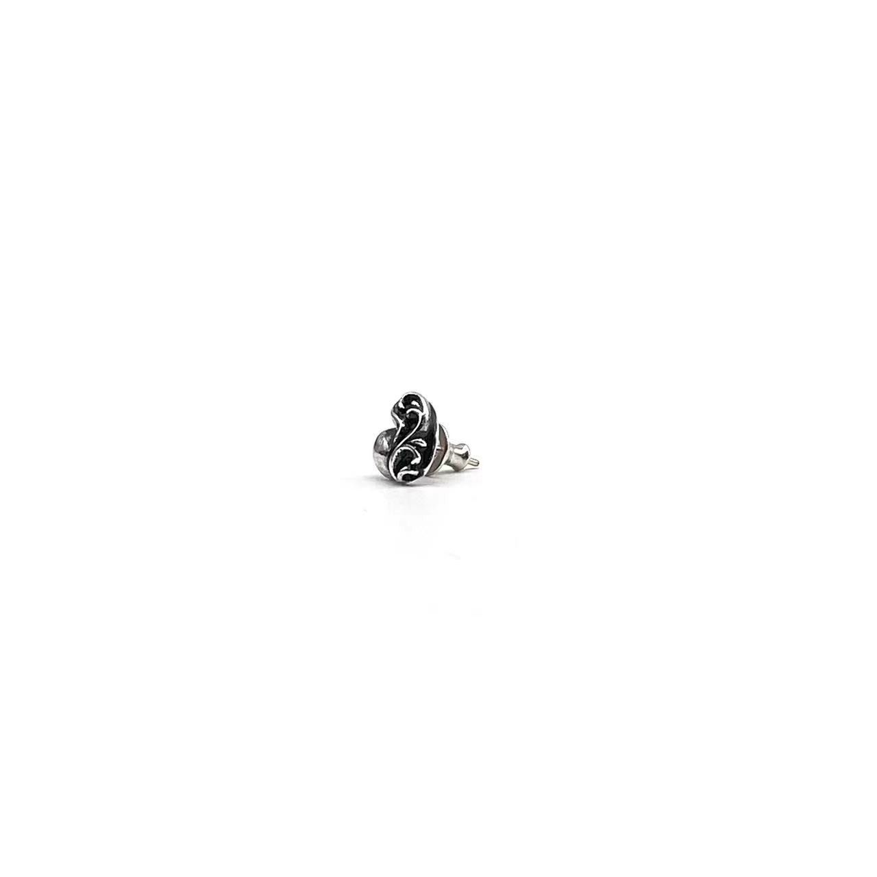 Chrome Hearts Chrome Hearts Silver Vine Heart Earring Ear Stud Size ONE SIZE - 4 Thumbnail