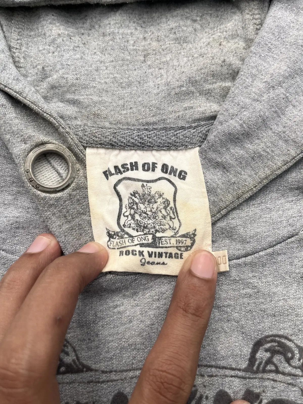 Japanese Brand Vintage Rock Eagle Graphic Hoodie Grey Distressed Aesthetic Size US S / EU 44-46 / 1 - 5 Thumbnail