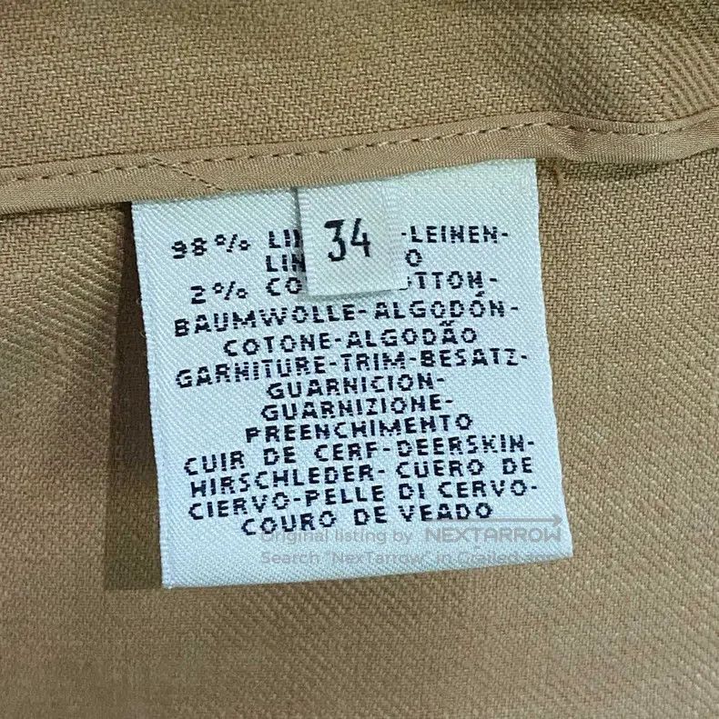 Hermes Hermes Khaki linen coat, 98% linen and 2% cotton Size XXS / US 00 / IT 34 - 6 Thumbnail
