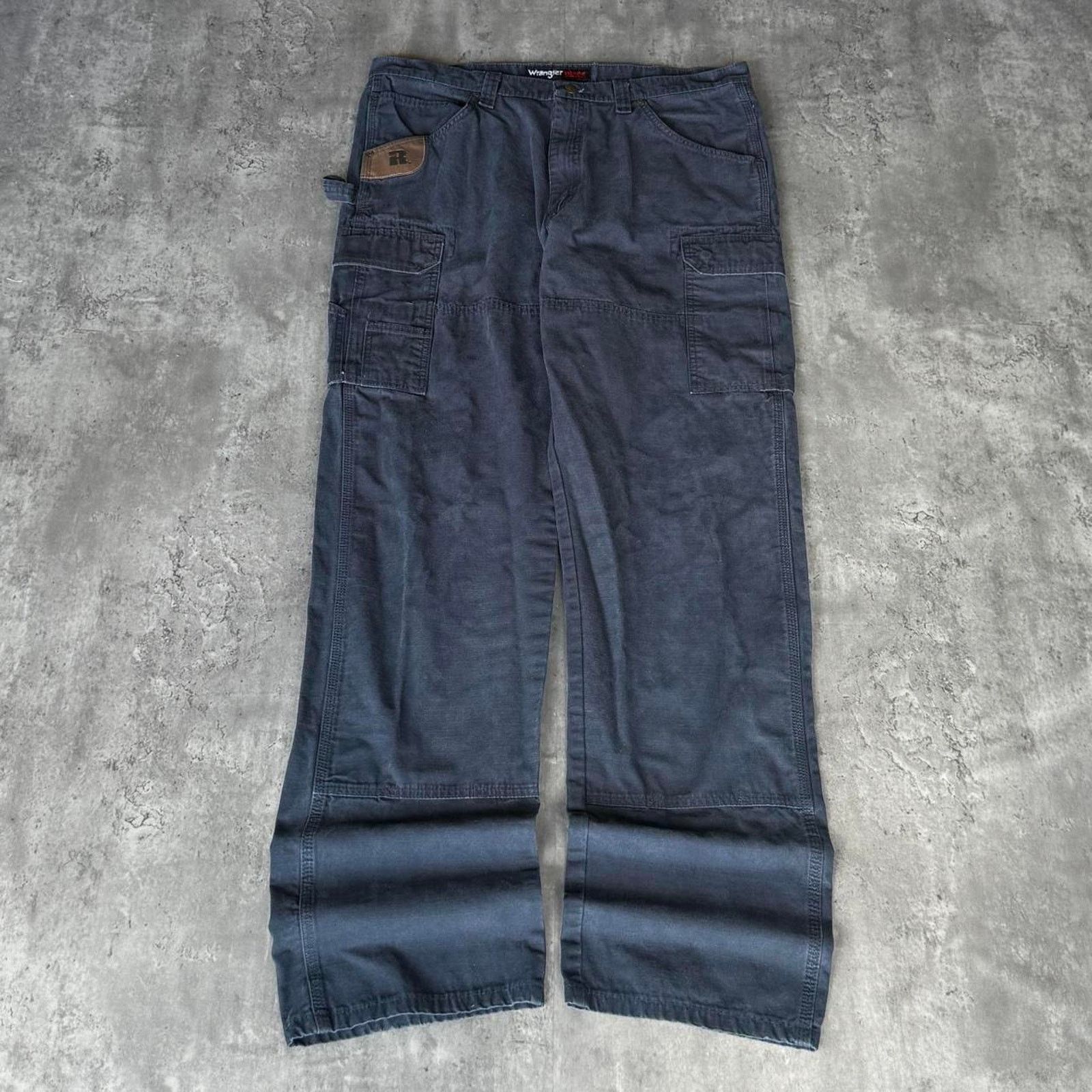 Carhartt × Carhartt Wip × Wrangler Y2K Carhartt Style Baggy Double Knee Carpenter Skater Pants Size US 38 / EU 54 - 2 Thumbnail