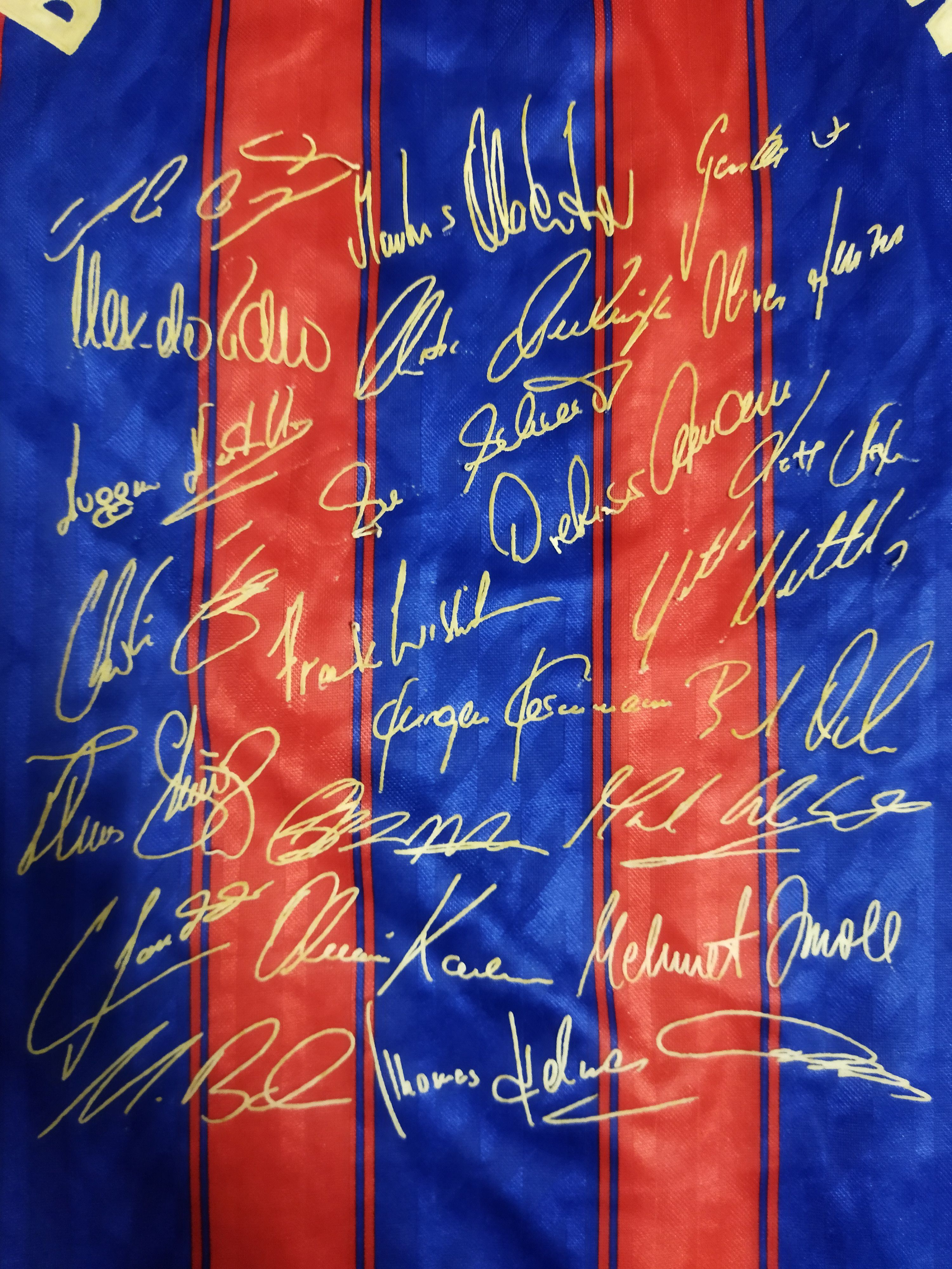 Adidas 1995/97 Bayern Munich Commemorative Signed Jersey Size US XL / EU 56 / 4 - 5 Thumbnail