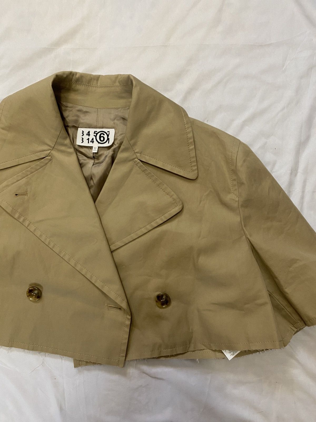 Maison Margiela MM6 Cropped Trench Coat SS21 Womens Italy