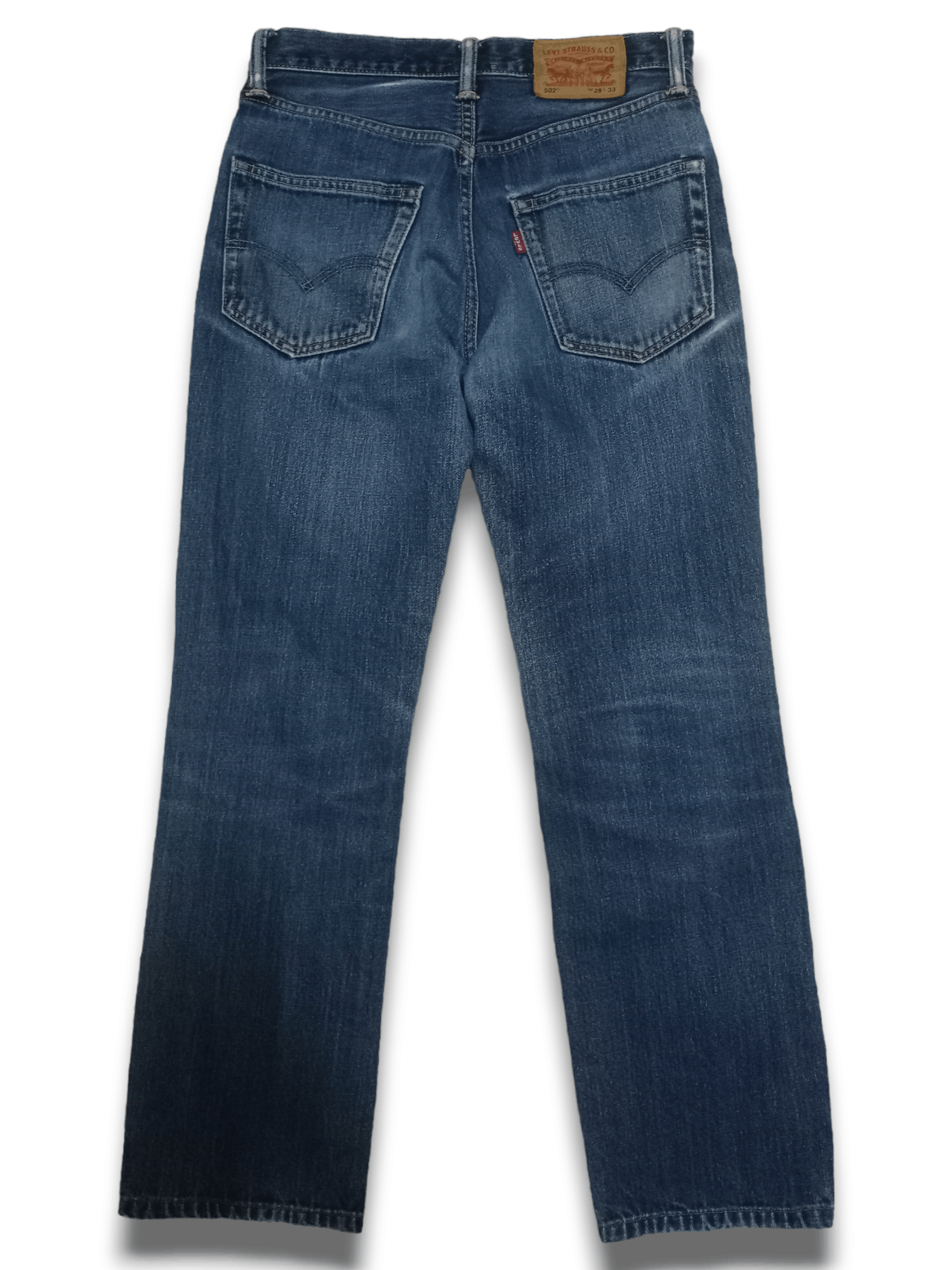 Levi's Vintage Y2K Levis 502 V Stitch Blue Wash Distressed Jeans Size US 29 - 15 Thumbnail