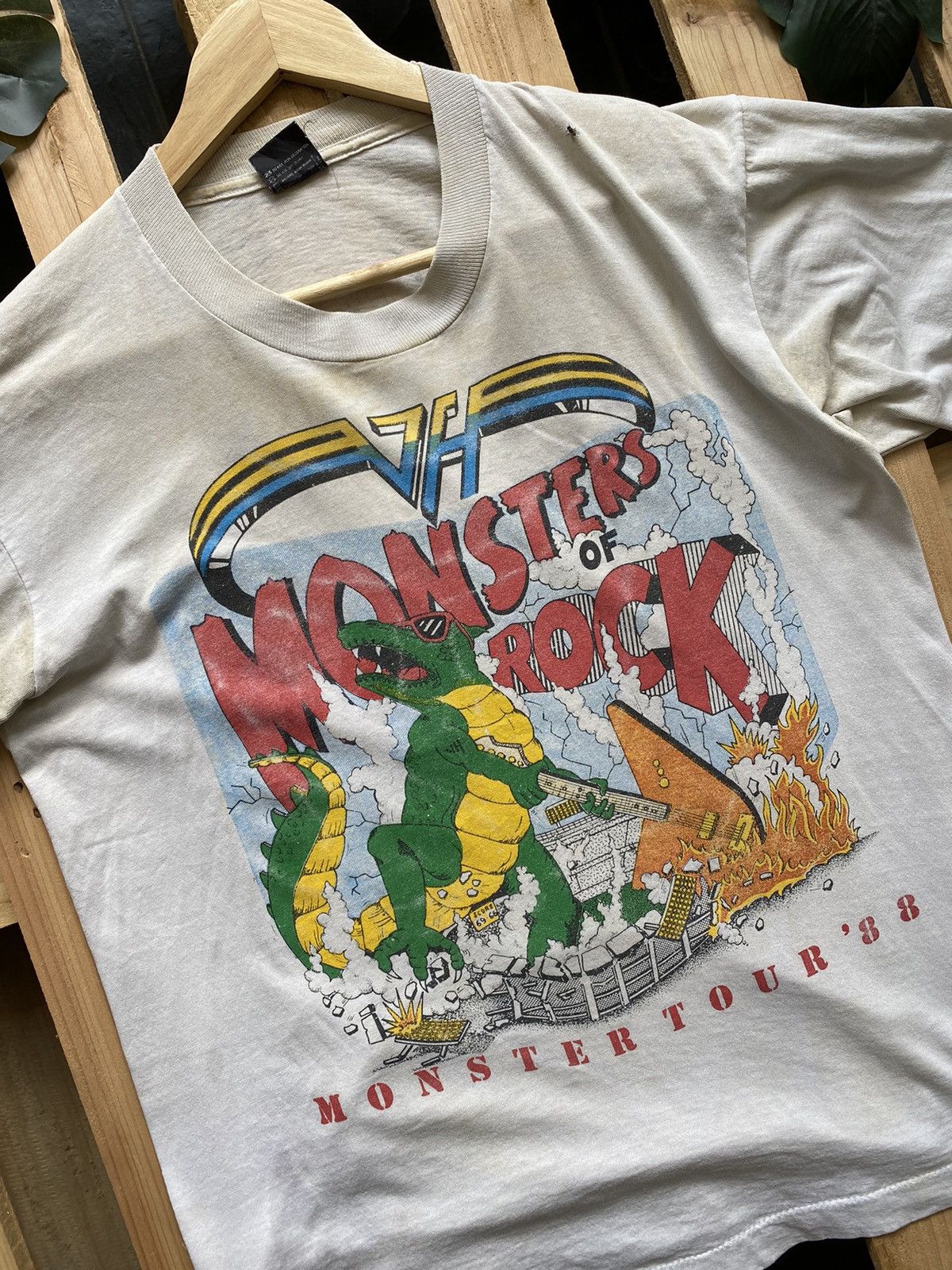 Band Tees  Vintage Vintage Van Halen Monster of rock 1988 t shirt | Grailed