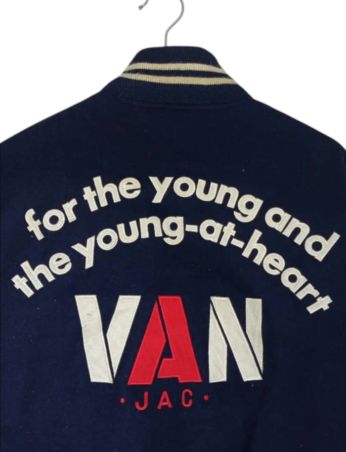 Japanese Brand Rare Vintage Van Jac Varsity Jacket Leather Size US L / EU 52-54 / 3 - 3 Thumbnail