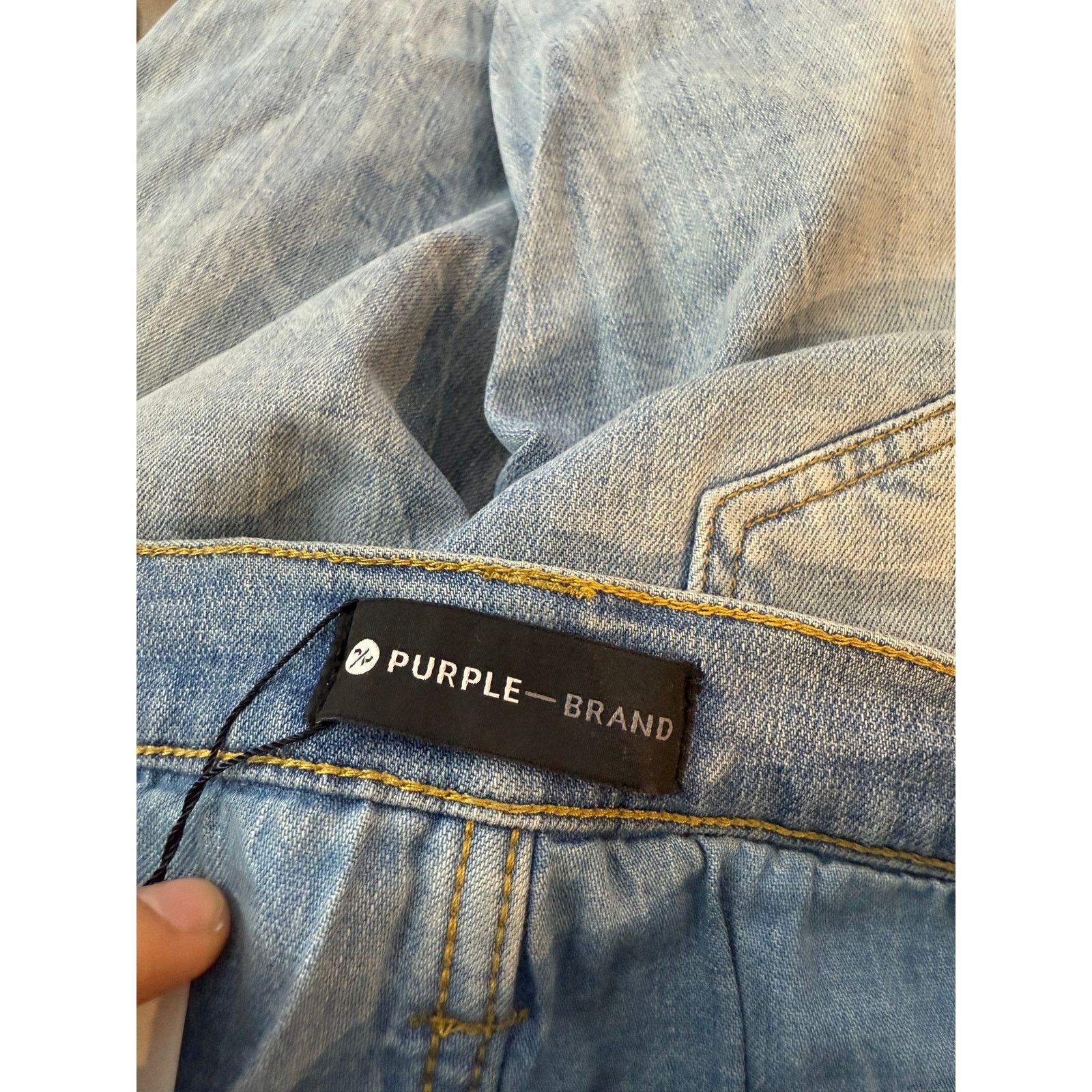 Purple Brand Purple Brand Light Wash Ripped Knee Jeans Size US 29 - 3 Thumbnail