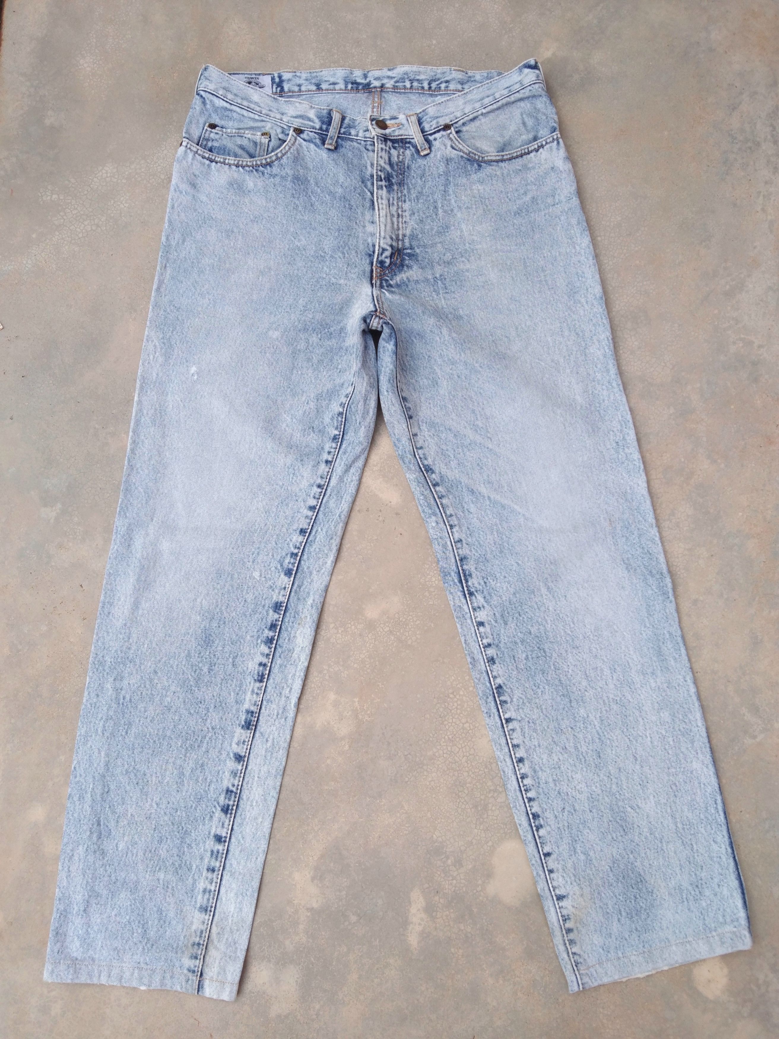 Edwin Vintage Distressed Edwin Jeans Acid Blue Wash Denim 36x30 Size US 36 / EU 52 - 1 Thumbnail