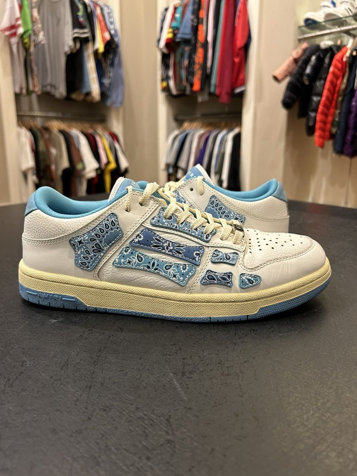 Amiri Amiri Bone Low - Paisley Blue Size US 9 / EU 42 - 2 Thumbnail