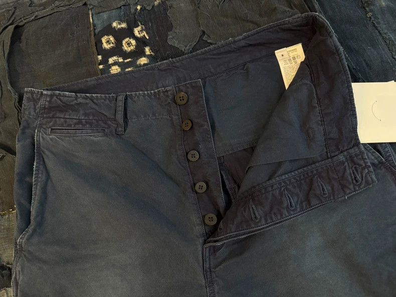 Visvim VISVIM EX Wide Chino Pants Crash Indigo-2506 Size US 26 / EU 42 - 4 Thumbnail
