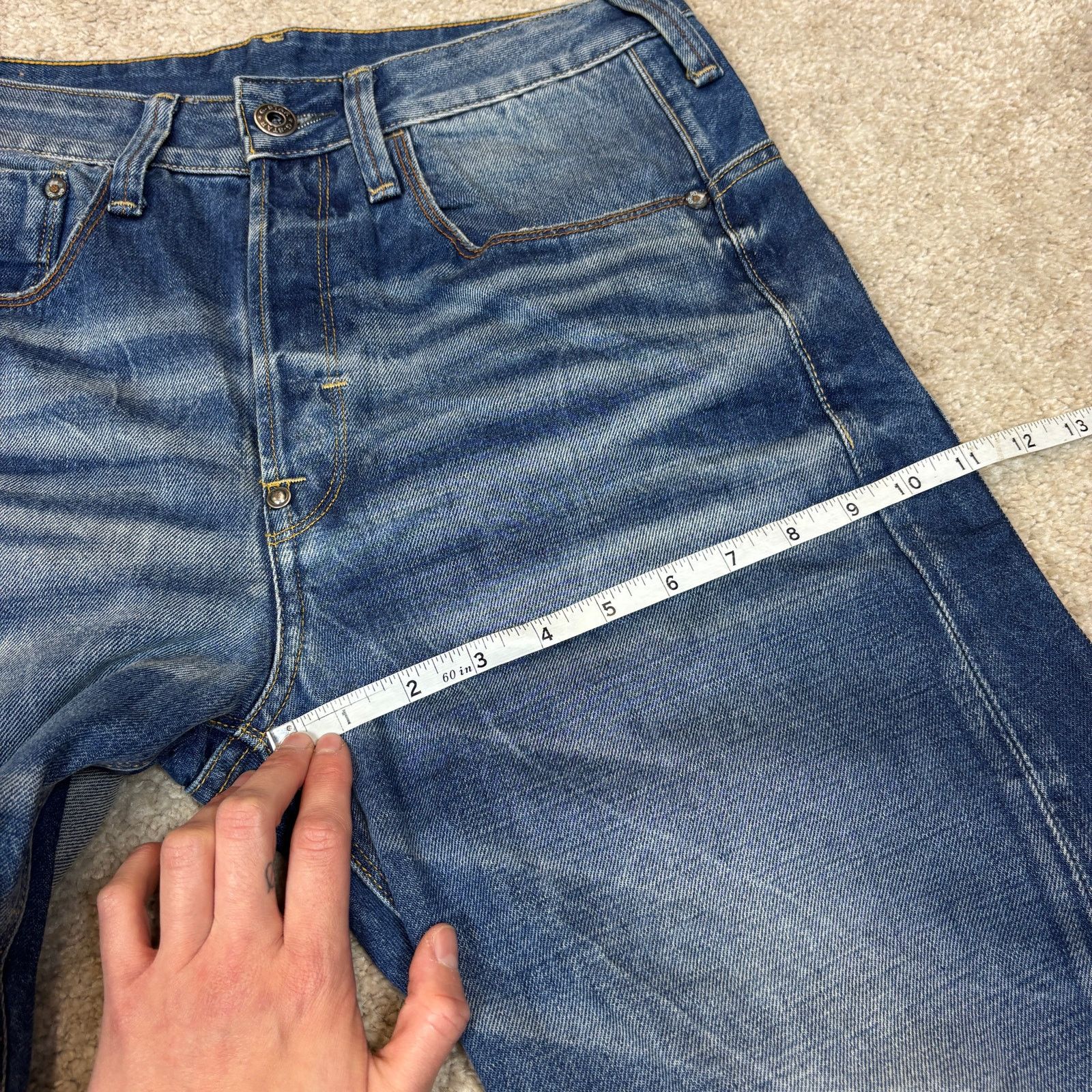 G-Star G Star Raw Type C 3D Tapered Jeans Men's 31x25 Streetwear Size US 31 - 7 Thumbnail