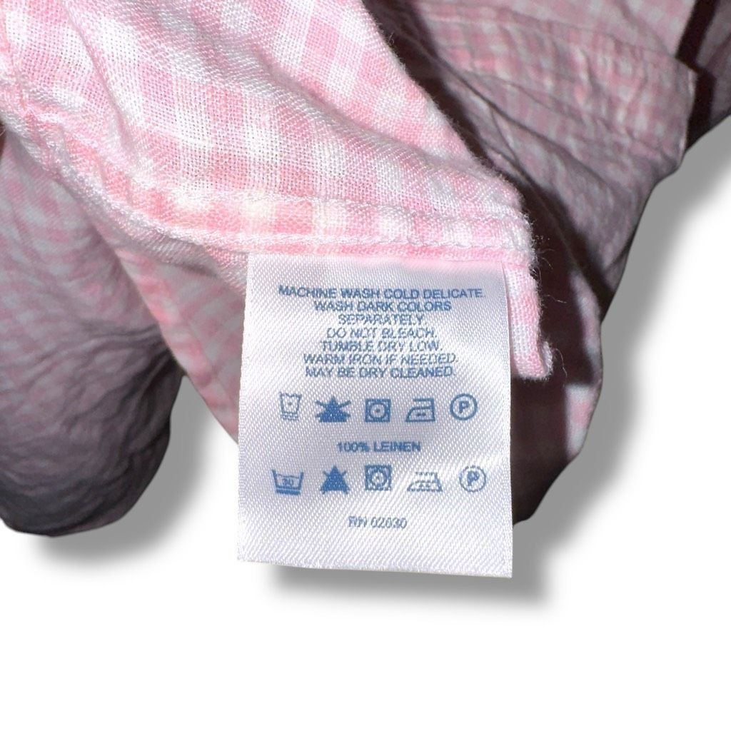 Lands' End Lands’ End Pink 100% Baird Mcnutt Linen L/S Button Down L Size US L / EU 52-54 / 3 - 7 Thumbnail