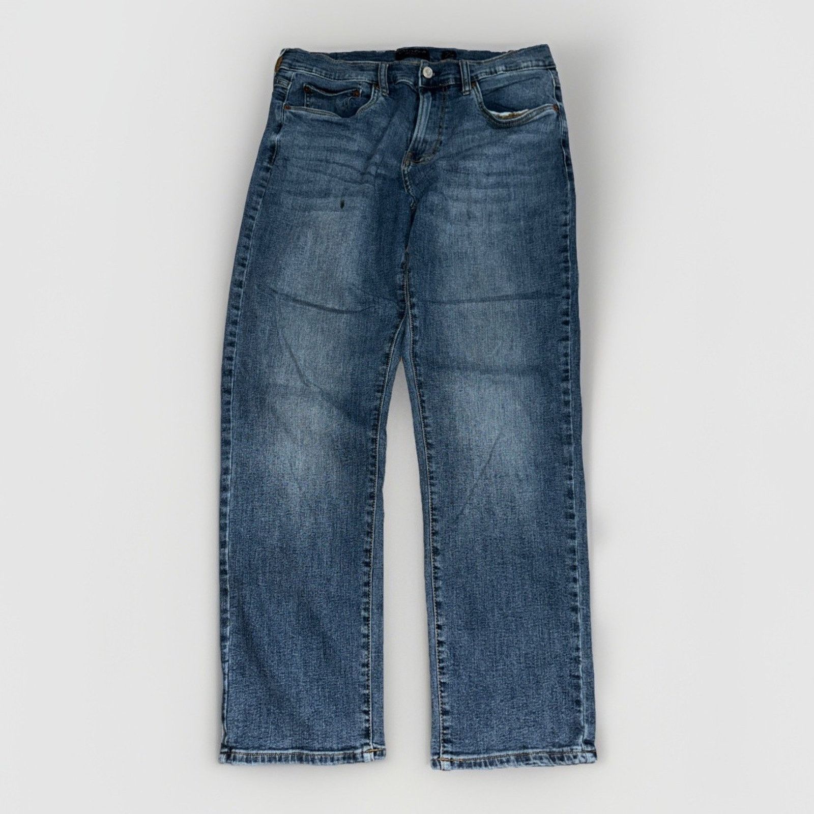 Lucky Brand × Vintage Lucky Brand 221 Straight Leg Jeans Blue Denim Mid Rise Size US 34 / EU 50 - 3 Thumbnail