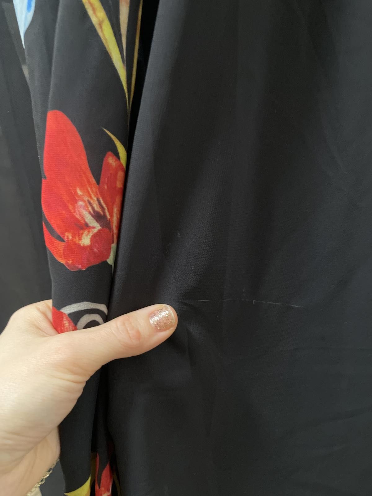 Unknown London Maxi Dress Women's 3XL Black Floral Grunge Fairy Whimsigoth Size 3XL / US 20-22 - 6 Thumbnail
