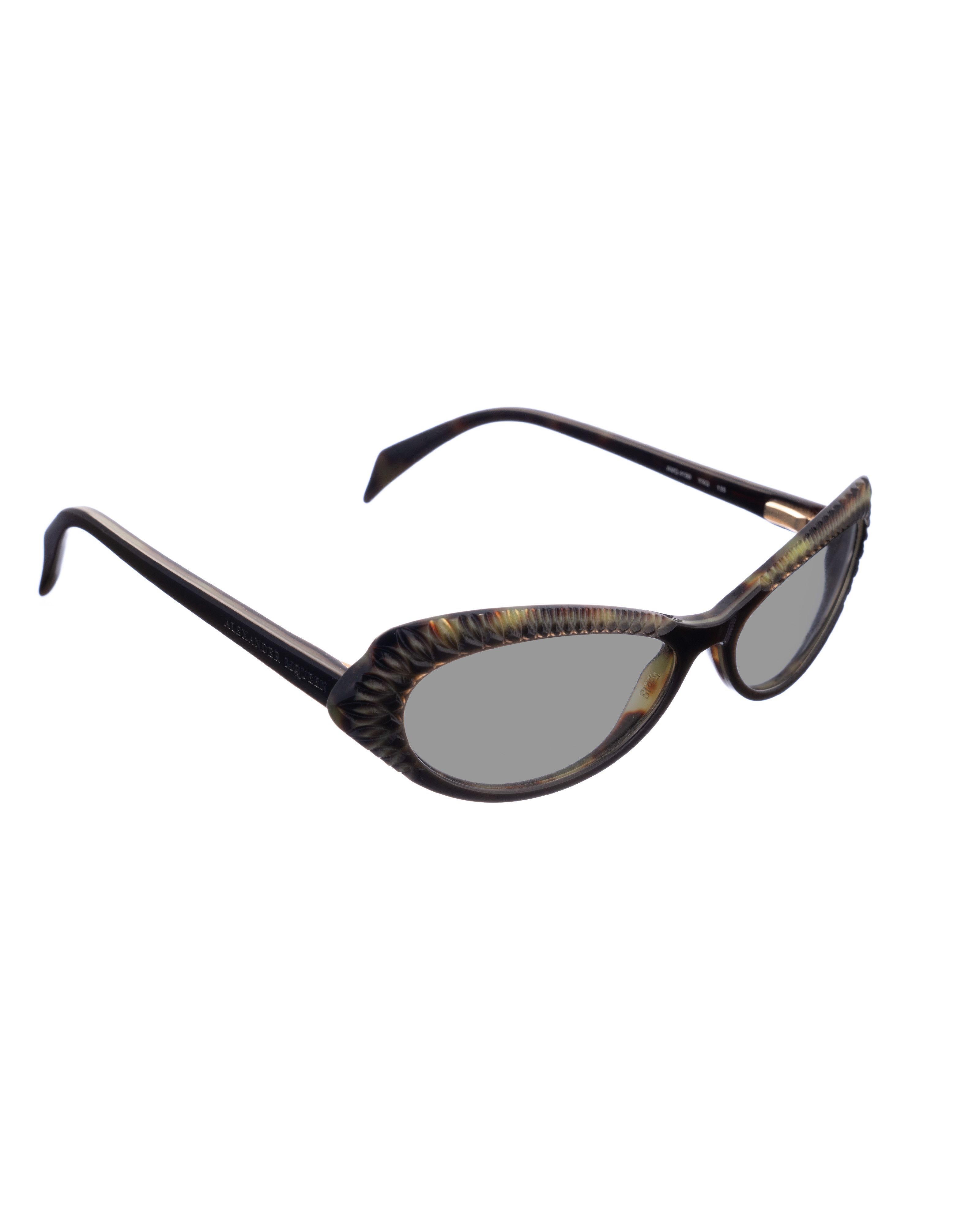 Alexander McQueen Alexander McQueen '90s Havana 3D Cat-Eye Sunglasses Size ONE SIZE - 2 Thumbnail