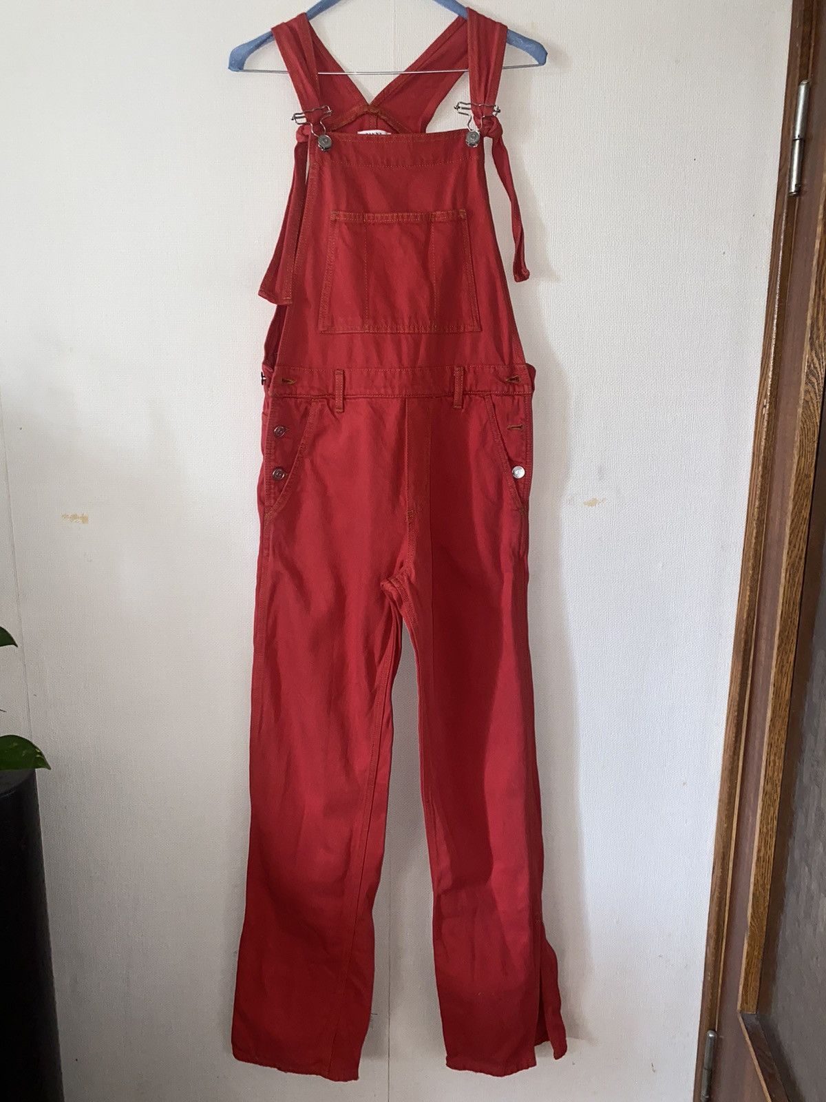 Ganni Ganni Women's Red Dungarees-overalls Size 24" / US 00 / IT 34 - 15 Thumbnail