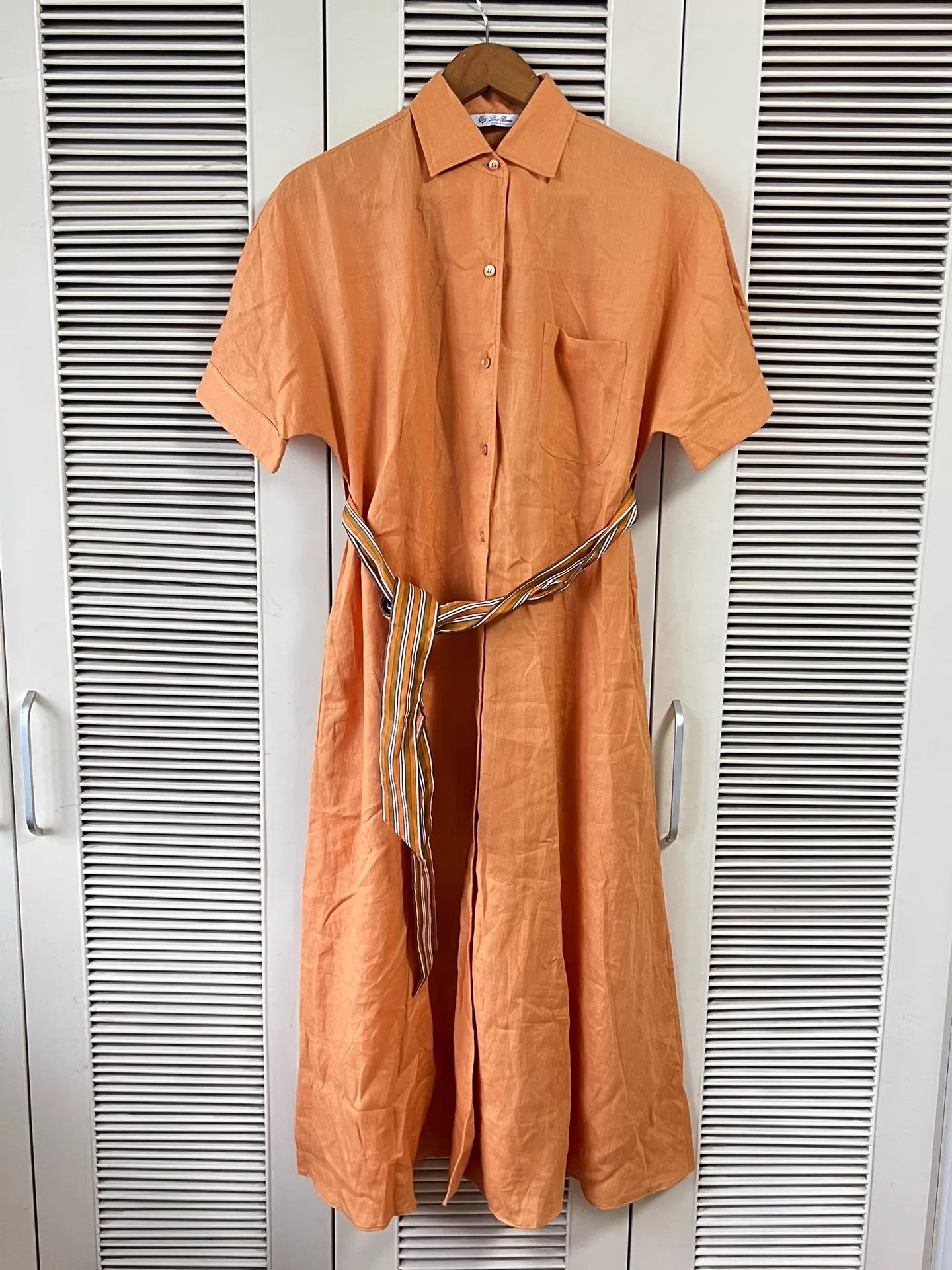 Loro Piana Loro Piana Linen Long Dress 38, Collar, Matching Belt Size XS / US 0-2 / IT 36-38 - 1 Thumbnail
