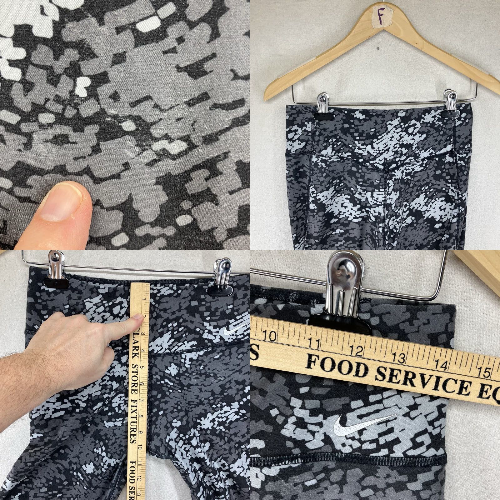 Nike Nike Dri Fit Leggings Women's Small Gray Camouflage Workout One Legend Pant Size 28" / US 6 / IT 42 - 8 Thumbnail