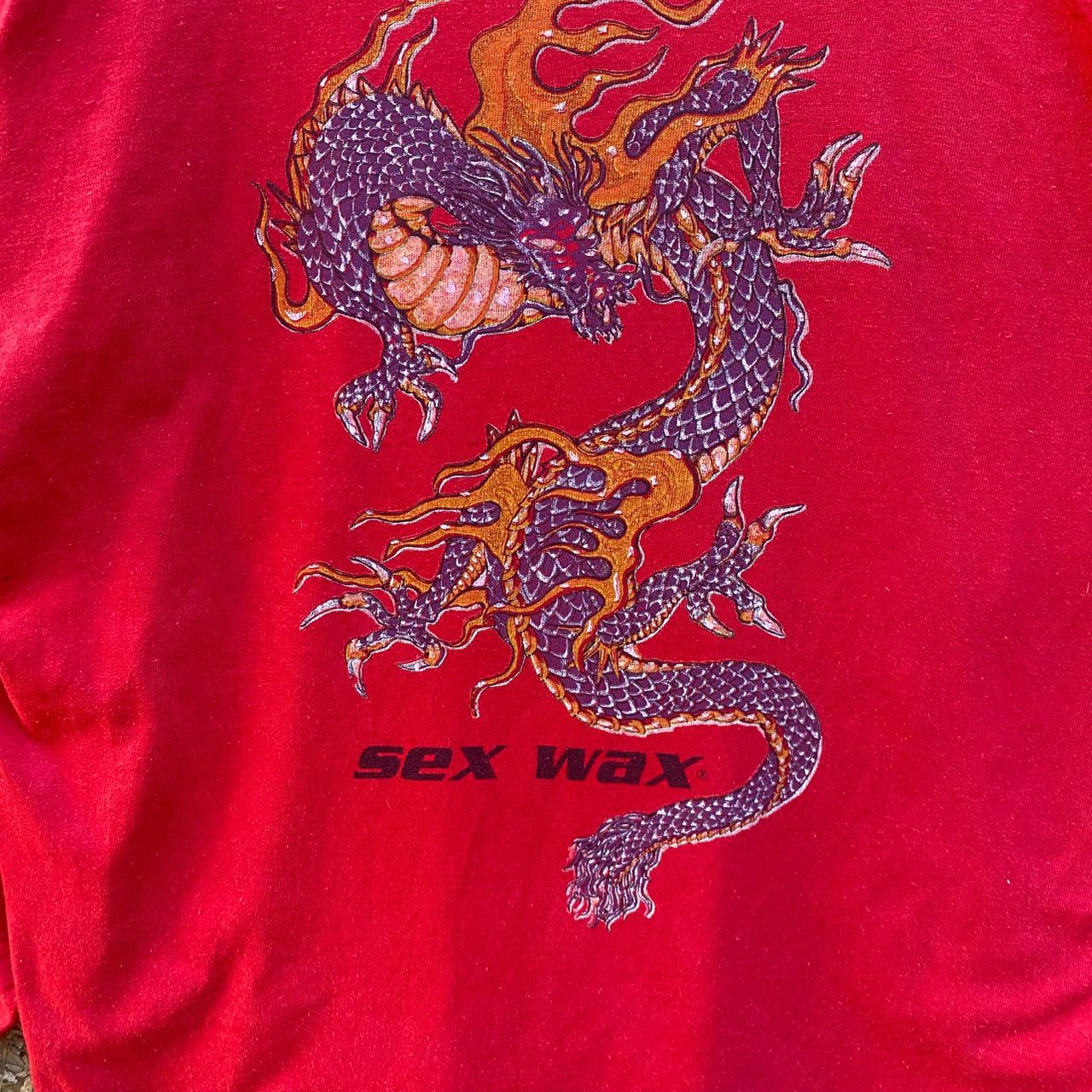 Sex Skateboards Vintage 90s Sex Wax Skateboard Dragon Design Tshirt Size US M / EU 48-50 / 2 - 3 Thumbnail