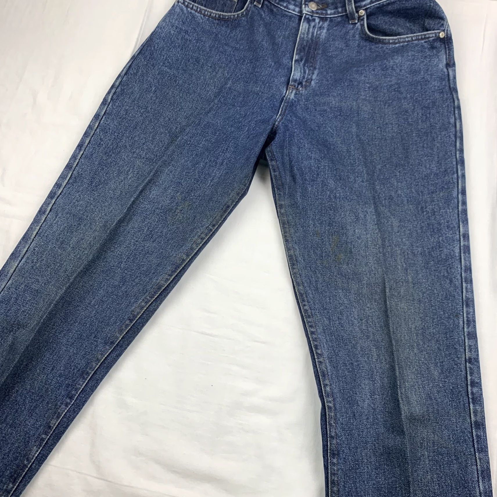 Lee VINTAGE Lee Jeans Womens 16 Long Blue Distressed Denim Grunge 80s 90s USA Jeans (Regular) Womens Size 38" / US 16 / IT 52 - 2 Thumbnail