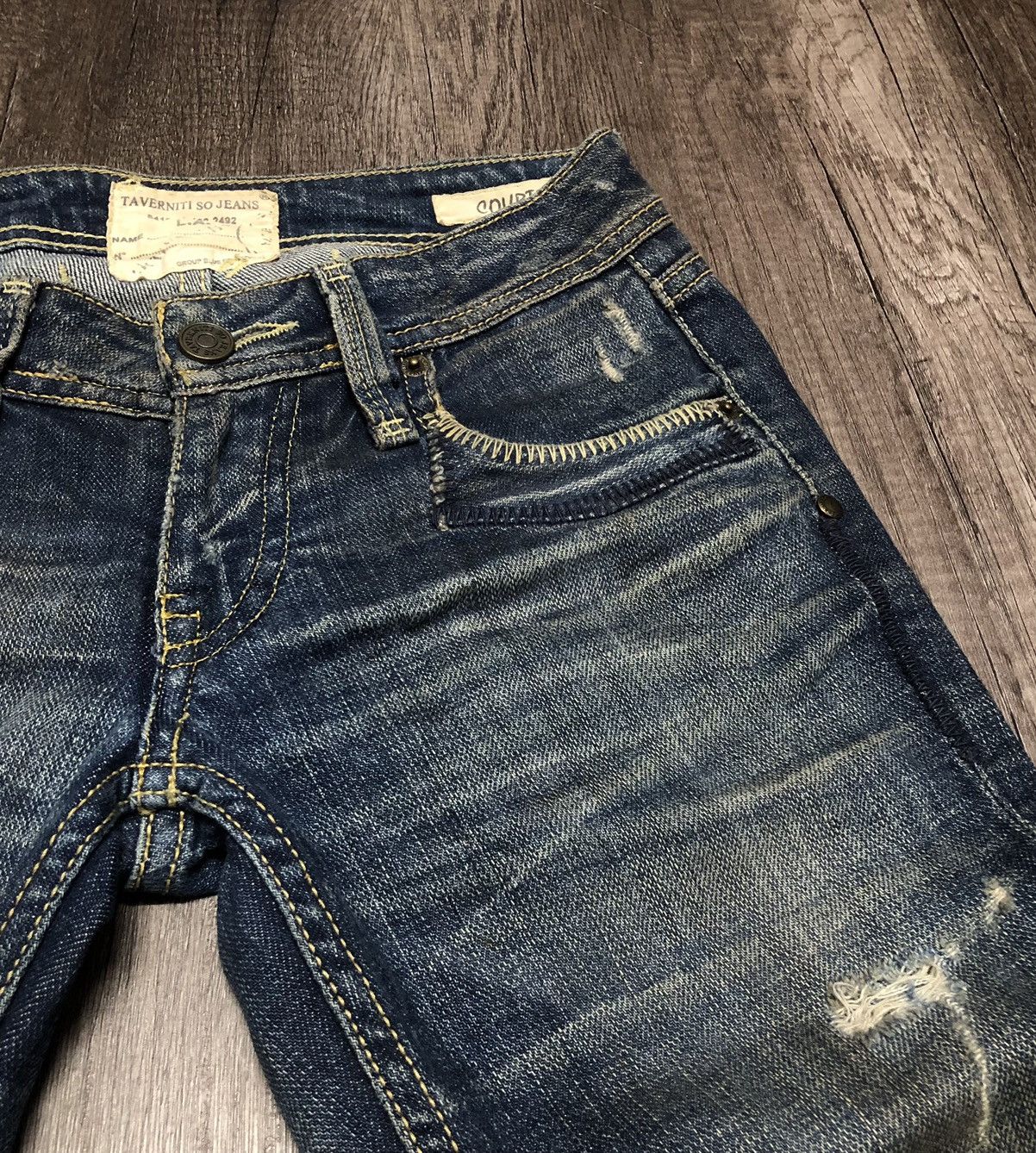 Taverniti × Vintage Distressed Denim Taverniti Jeans Courtney Flare Design Size 27" / US 4 / IT 40 - 10 Thumbnail