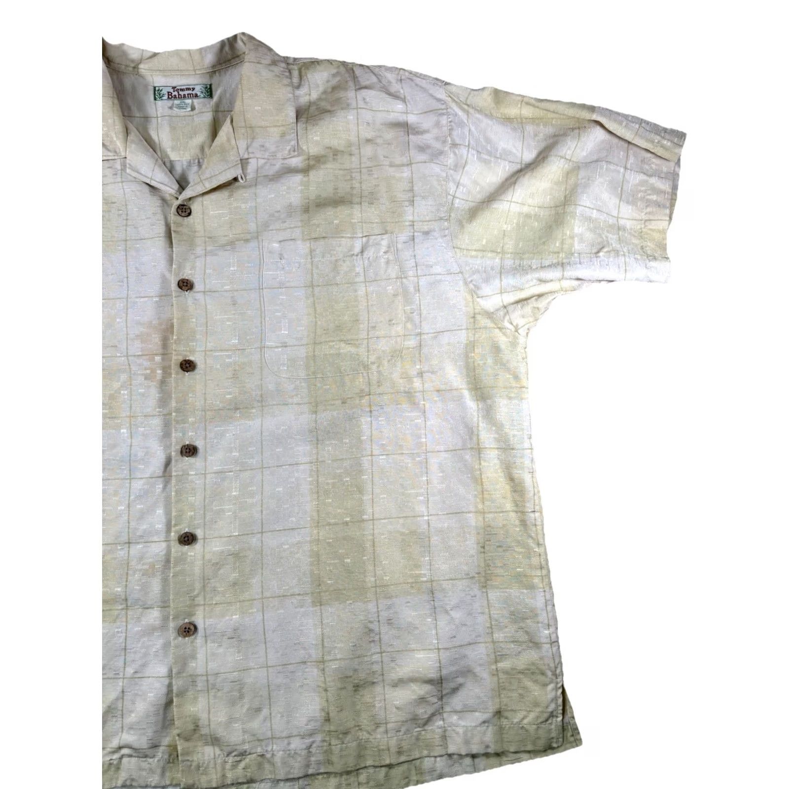 Tommy Bahama VINTAGE Tommy Bahama Button-Up Shirt Short Sleeve Yellow Plaid XXL 2XL Men’s Beach Retro Vintage Size US XXL / EU 58 / 5 - 4 Thumbnail
