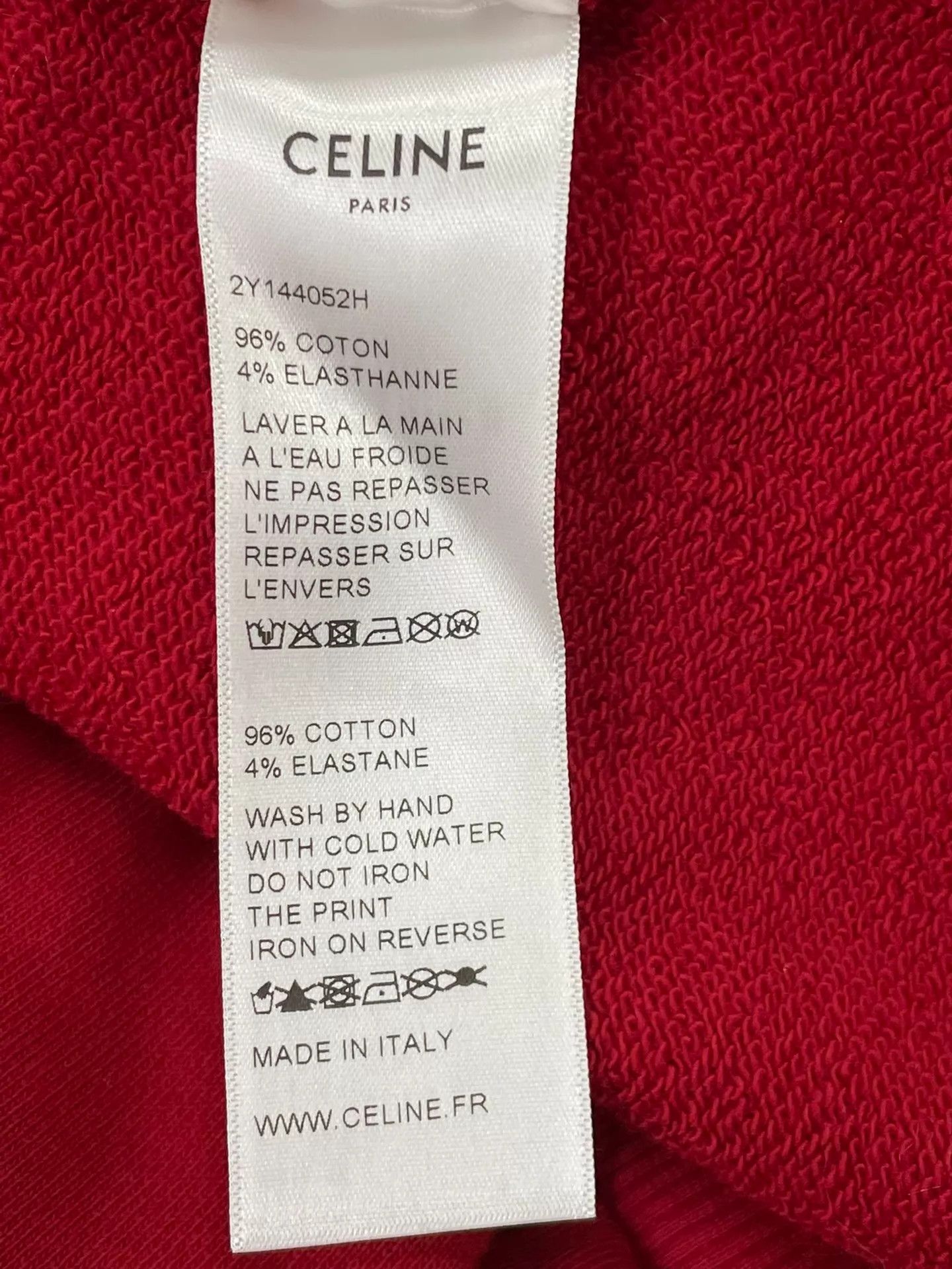 Celine Celine Red Logo Crewneck Sweatshirt S New With Tags Size S / US 4 / IT 40 - 6 Thumbnail