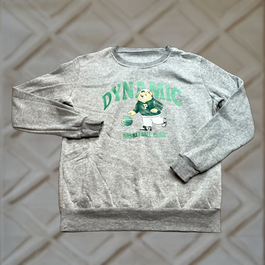Shein SheIn Sweatshirt Womens Medium Dynamic Basketball Club Logo Pullover Soft Top Gray Size M / US 6-8 / IT 42-44 - 1 Thumbnail