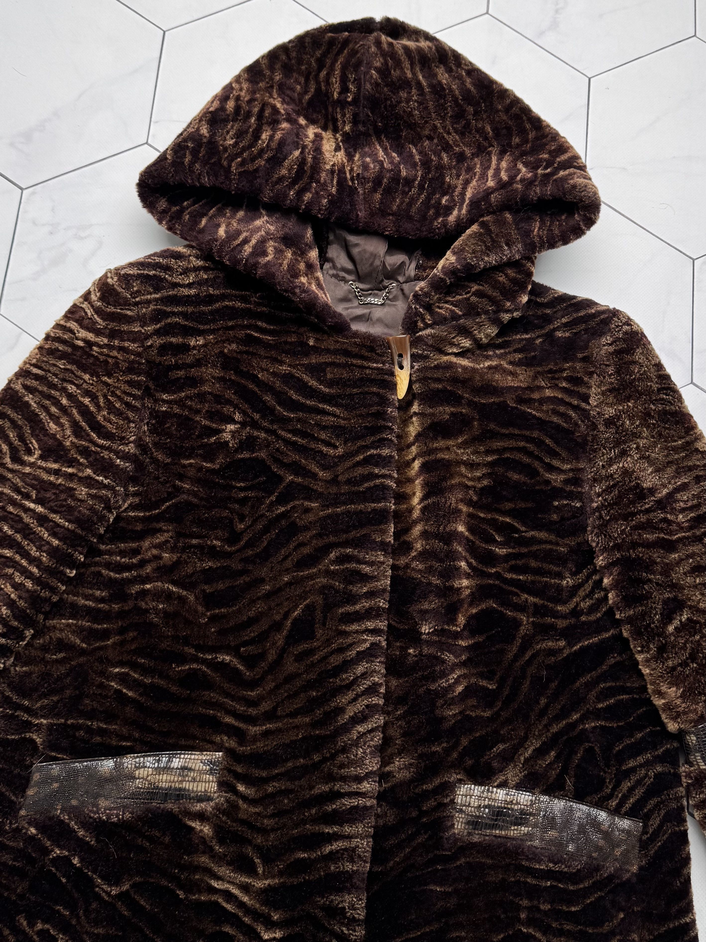 Vintage Vintage Real Sheepskin Hooded Coat(B409)E2D15 Size M / US 6-8 / IT 42-44 - 9 Thumbnail