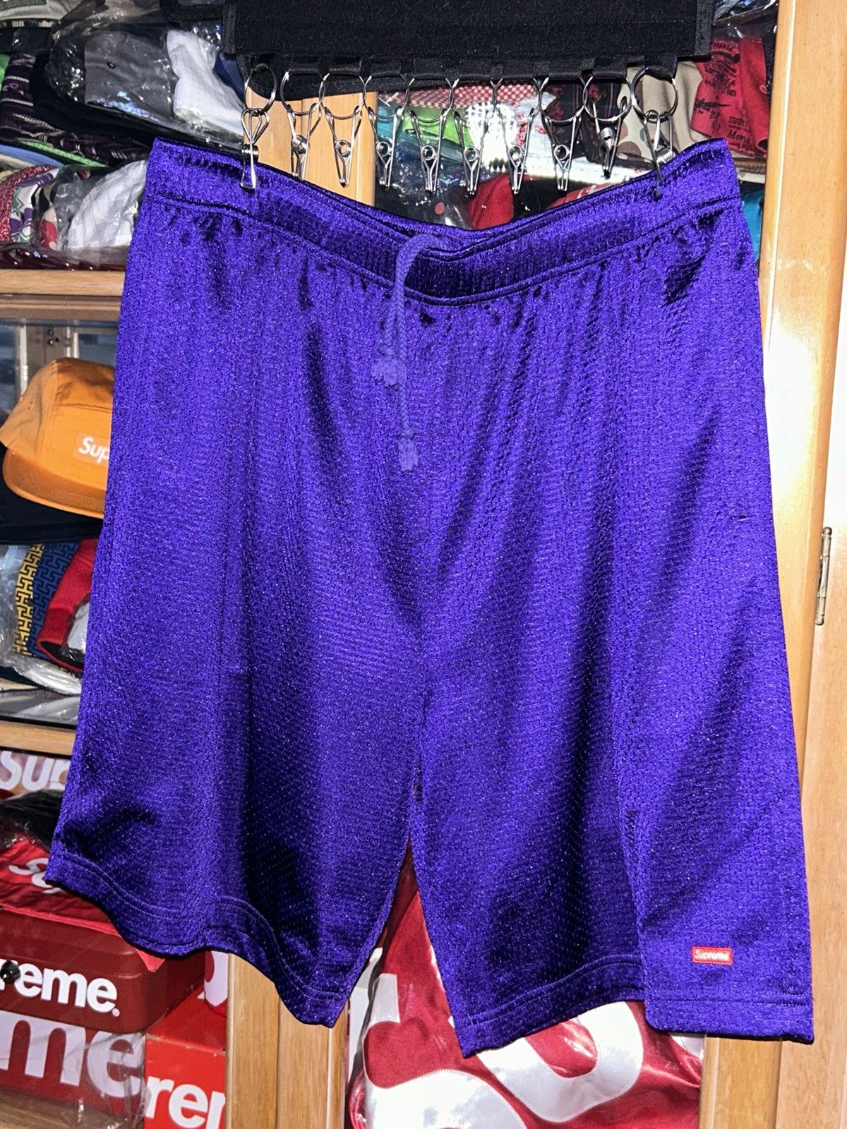 Supreme Supreme Small Box Baggy Mesh Short Purple SS25 Large NEW Size US 34 / EU 50 - 1 Thumbnail