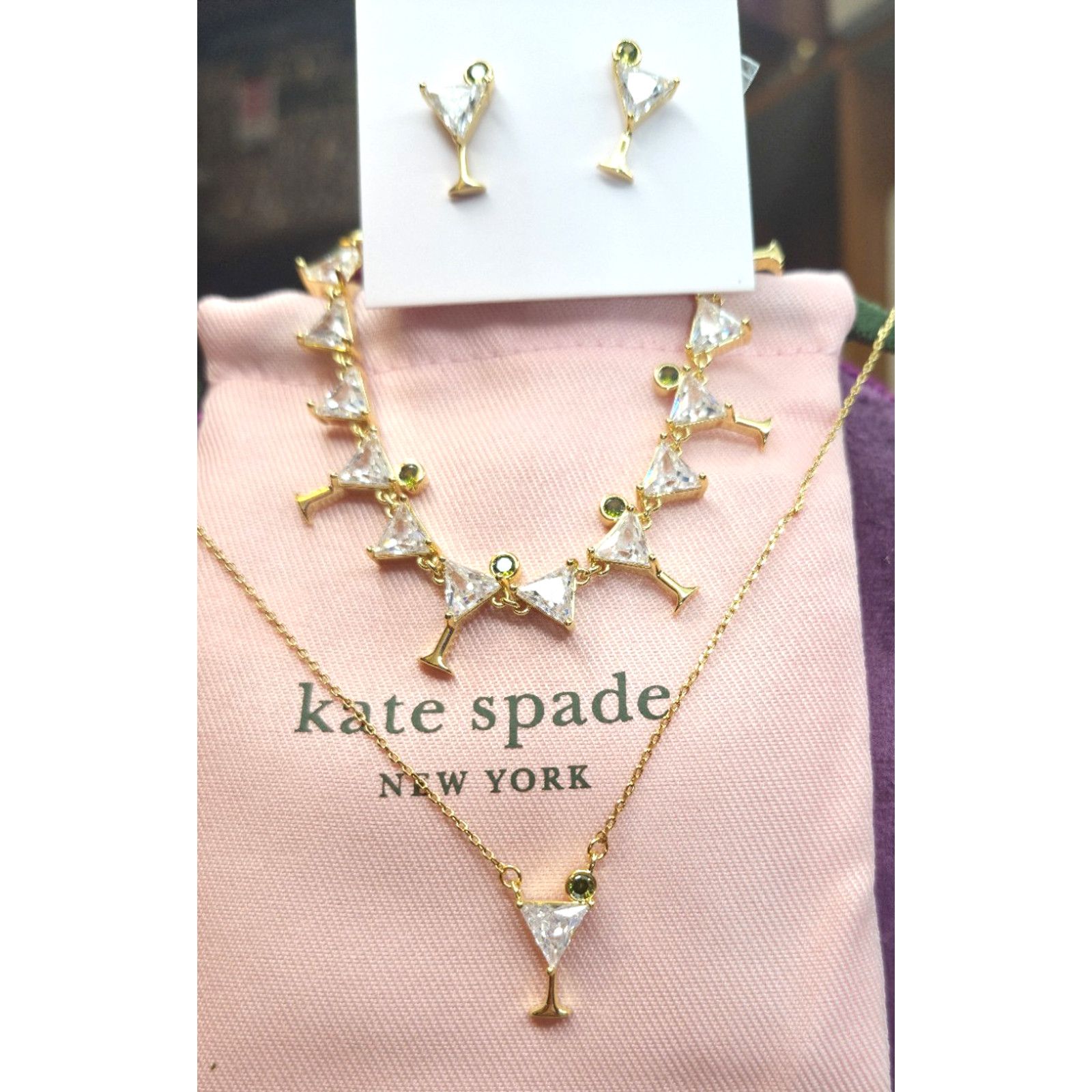 Kate Spade Kate Spade Martini Glass Jewelry Necklace Earrings Bracelet Size ONE SIZE - 6 Thumbnail