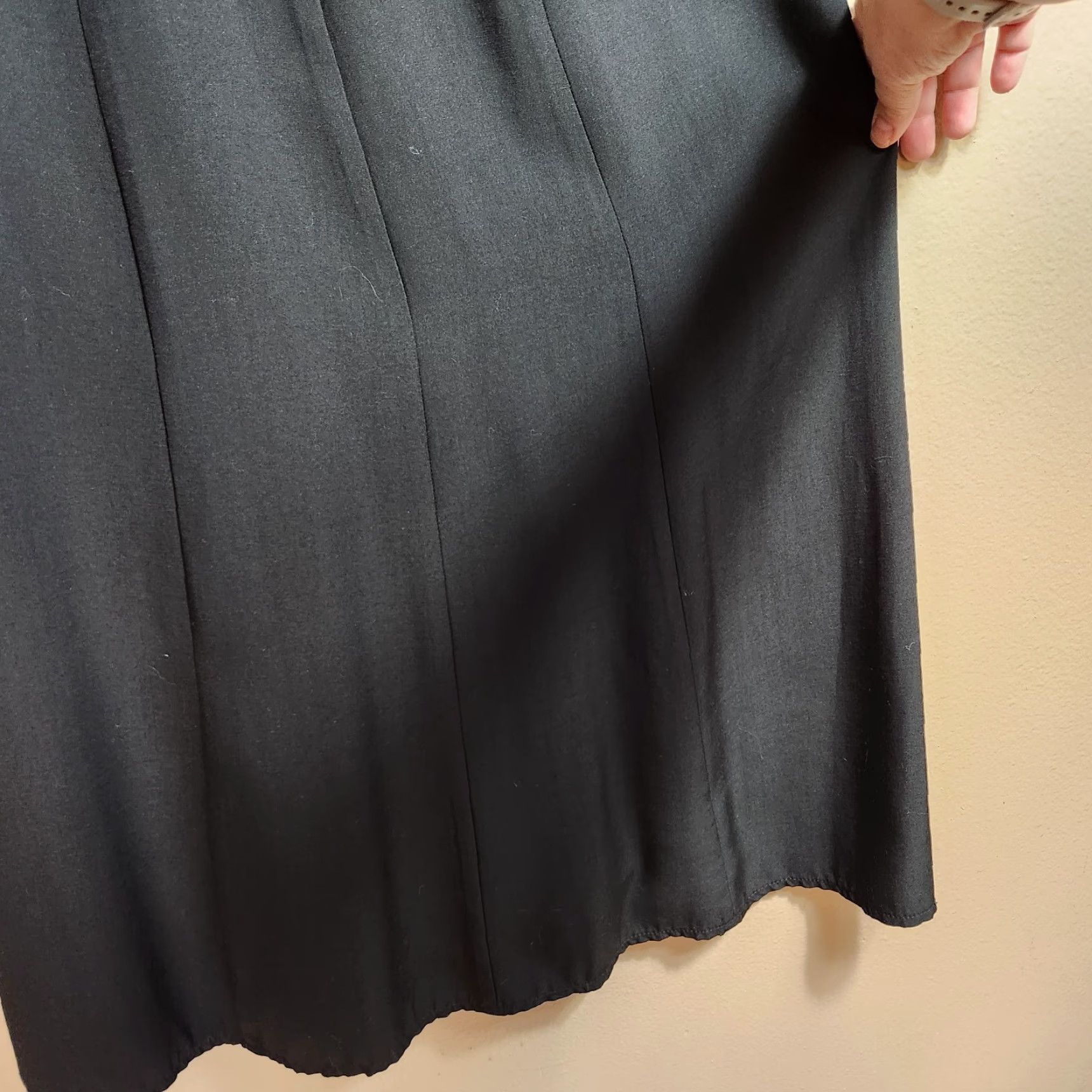 Vintage VINTAGE 90s Womens Black Sleeveless Buttonfront V-Neck Midi Dress-Size 6 Size M / US 6-8 / IT 42-44 - 4 Thumbnail