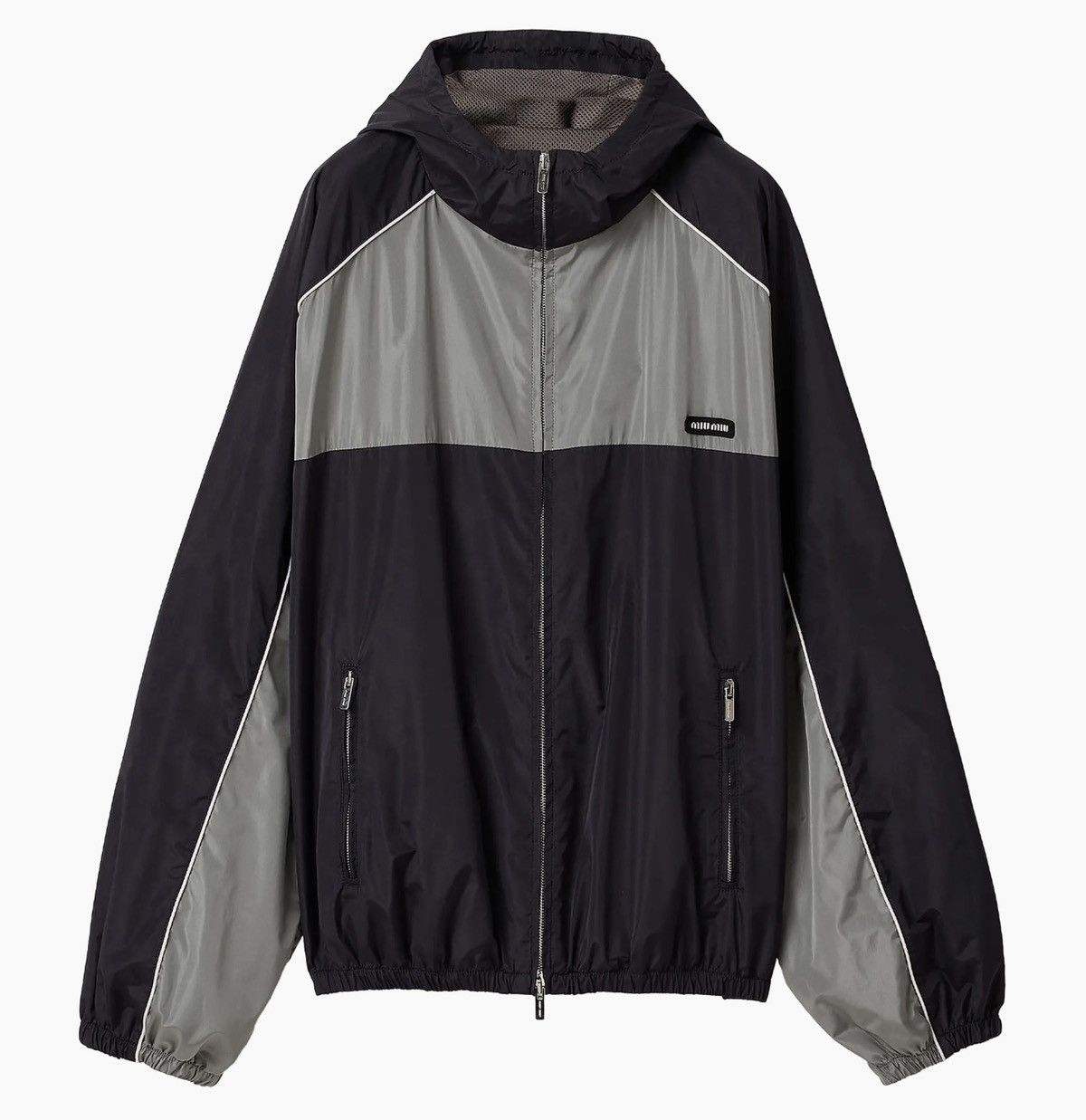 Miu Miu Technical Silk Zipper Blouson Jacket PRADA | Grailed
