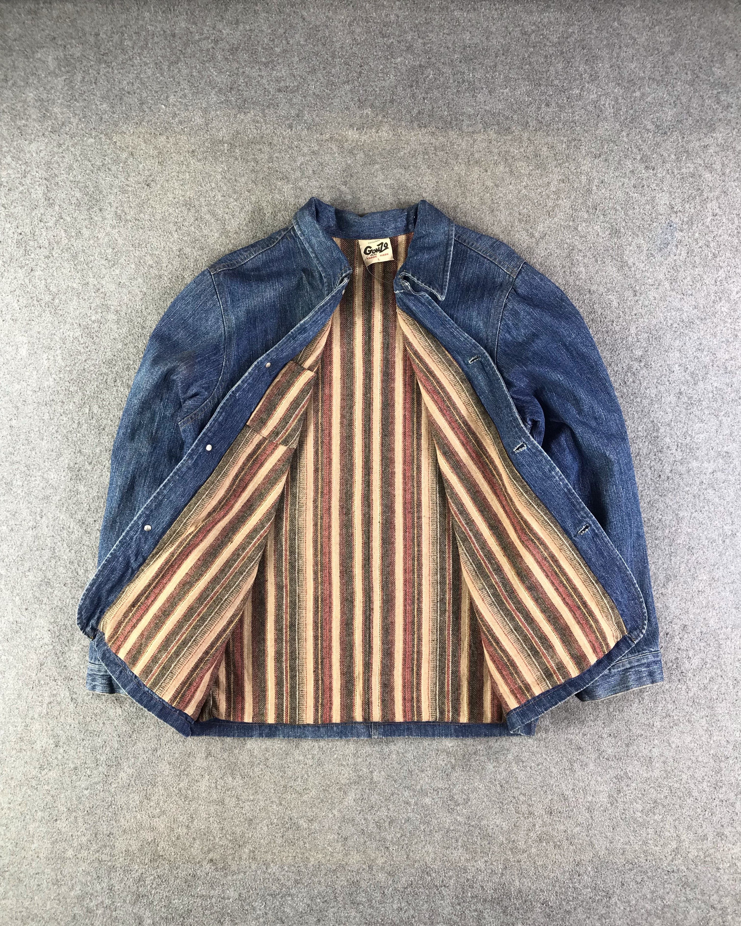 Japanese Brand Gonzo Surf Denim Jacket-JC196 Size US L / EU 52-54 / 3 - 2 Thumbnail