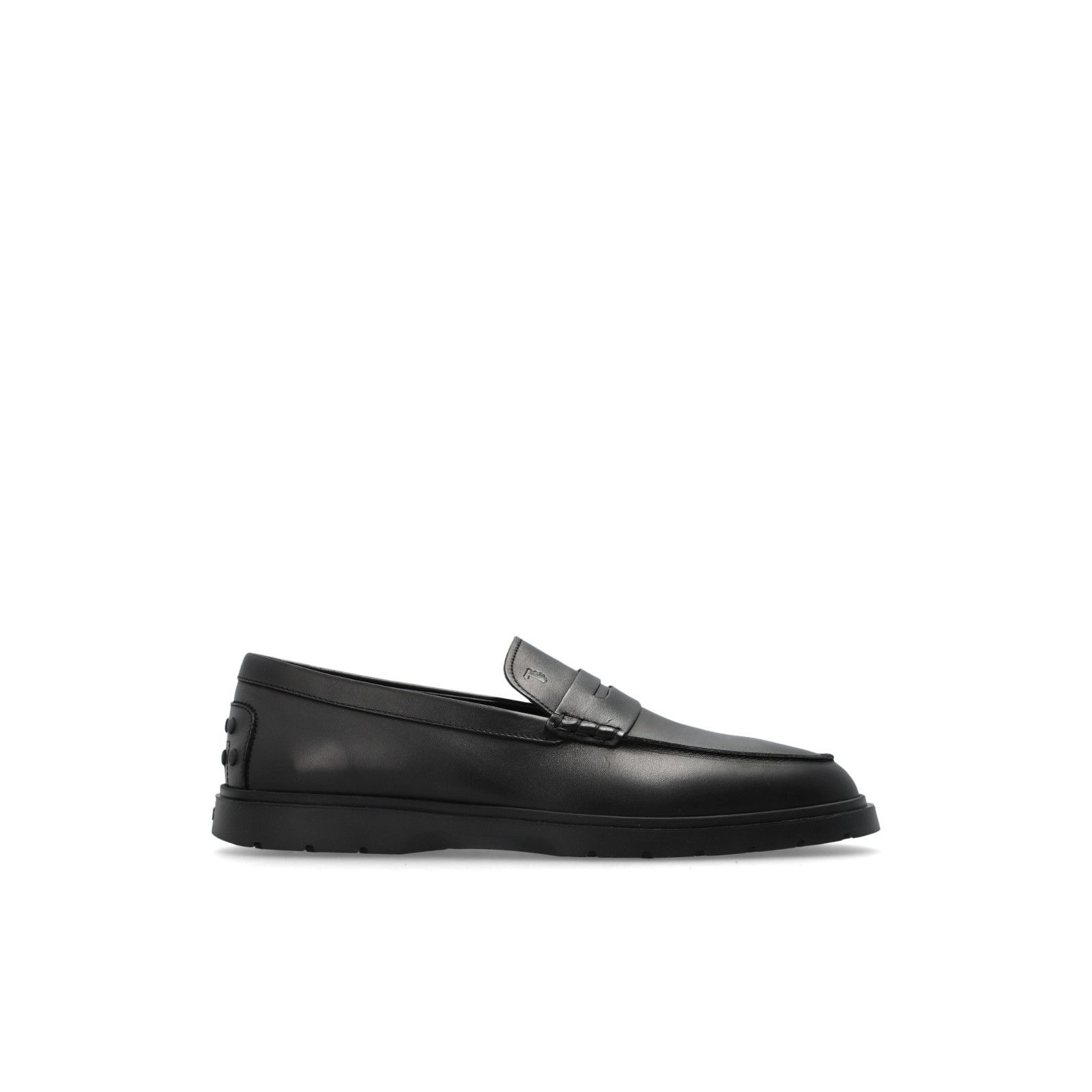 Men’s Tod’s Sz 7.5 Black Leather Slip On Shoes Man BROWN Slipper Loafers in Leather XXM59K00040S5N8CS800 | Tods main image 2