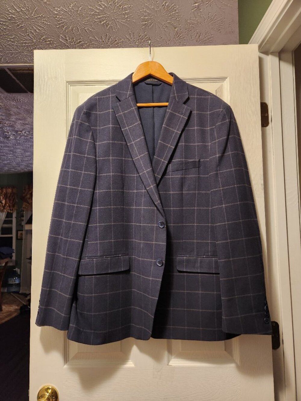 Izod Izod men's blue 98%cotton sport coat blazer jacket size: 48R Size 48R - 1 Thumbnail