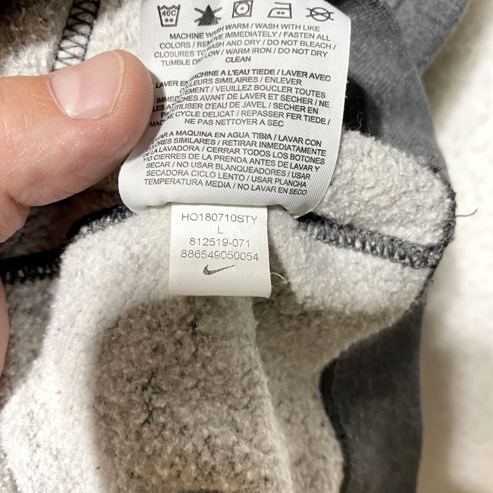 Nike Nike Hoodie Full Zip Heavyweight Fleece Hooded Men's L Gray Size US L / EU 52-54 / 3 - 5 Thumbnail