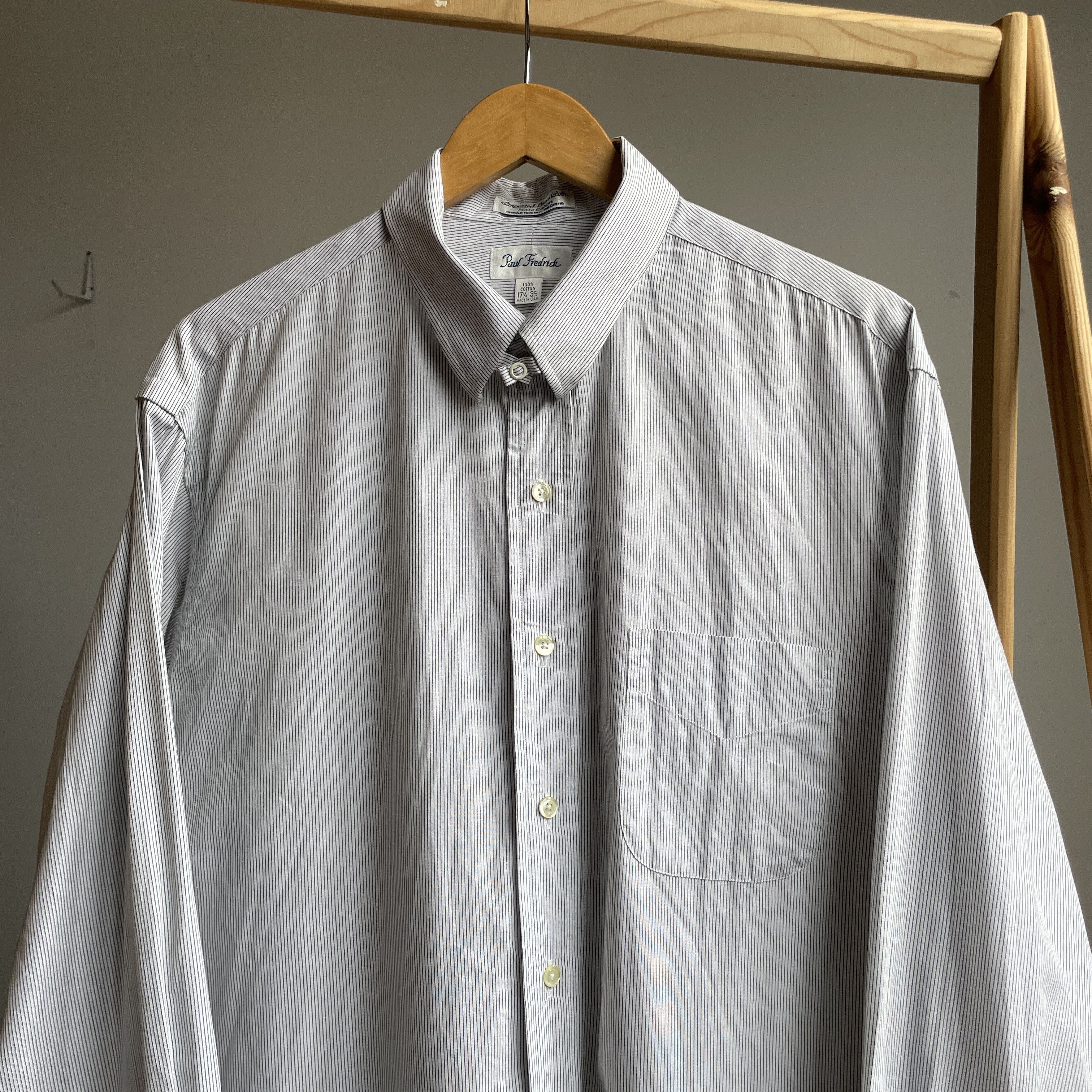 Paul Fredrick Paul Fredrick Made in USA Striped Dress Shirt Size 35 Size 54R - 3 Thumbnail