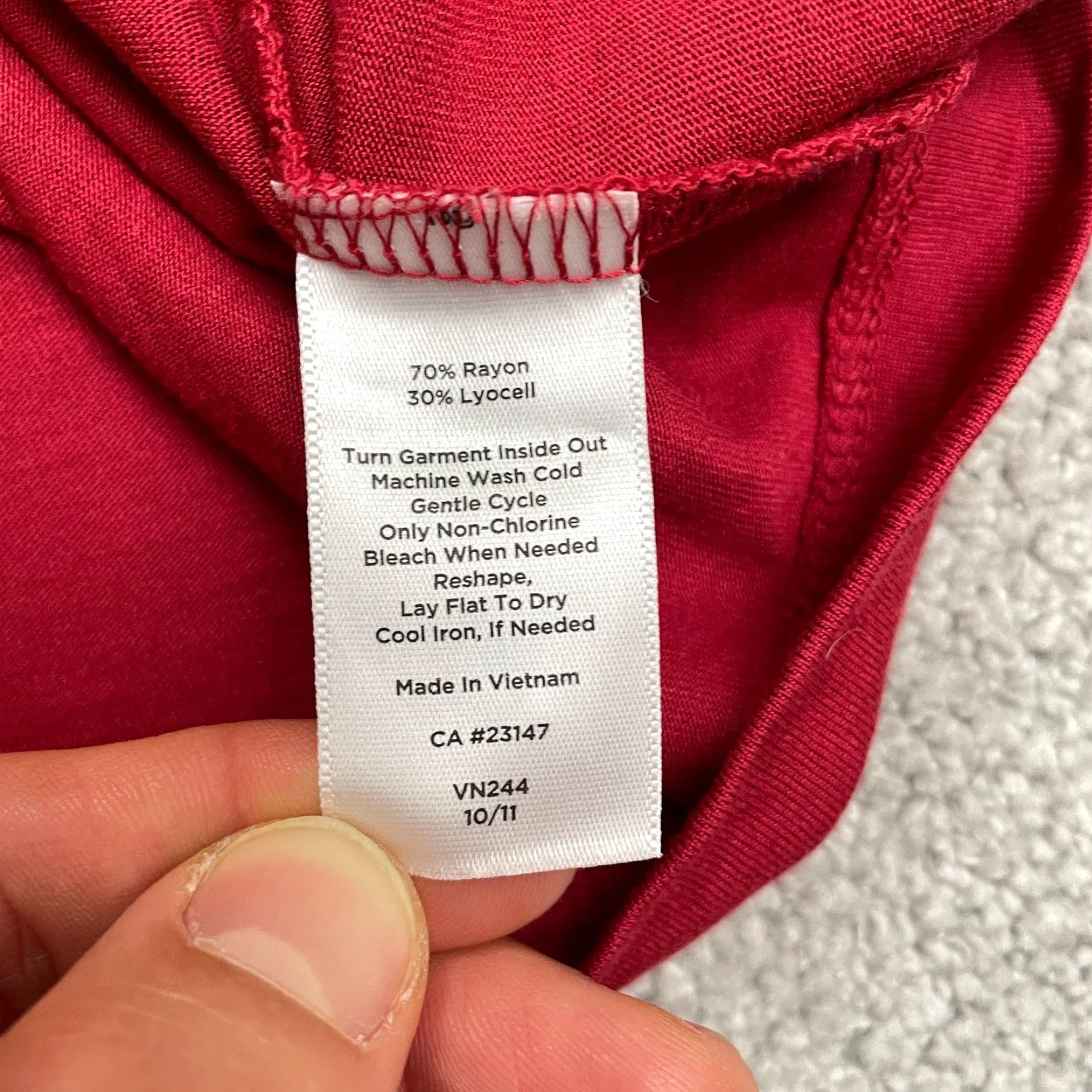 Talbots Talbots Red Long Sleeve Tunic Blouse Womens XL Rayon Blend Casual Size XL / US 12-14 / IT 48-50 - 5 Thumbnail