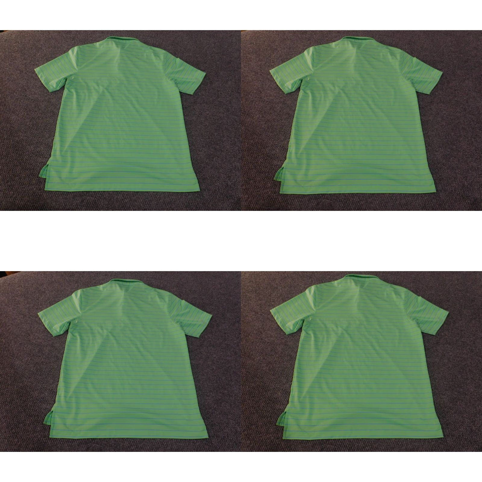 Peter Millar Peter Millar Polo Summer Comfort Green Striped Golf Knit Short Sleeve Mens L Classic Regular Size US L / EU 52-54 / 3 - 8 Thumbnail