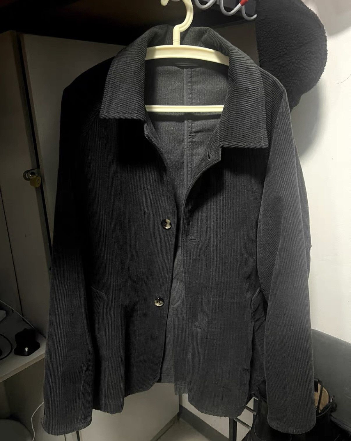 Sillage Sillage (Not Visvim) Charcoal Gray Corduroy Shirt Jacket Size US L / EU 52-54 / 3 - 1 Thumbnail
