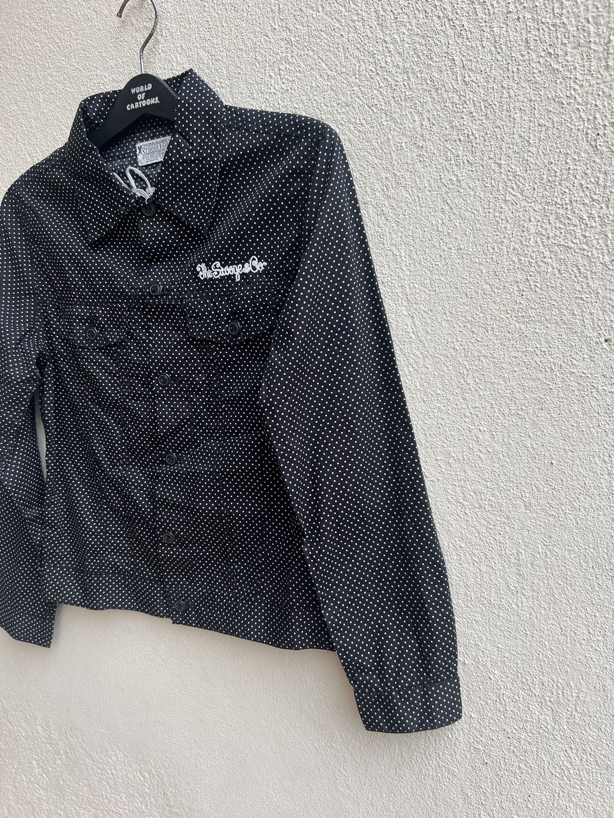 Vintage STOOGE & CO Japan Embroidery Polka Dots Light Trucker Jacket Size US S / EU 44-46 / 1 - 8 Thumbnail