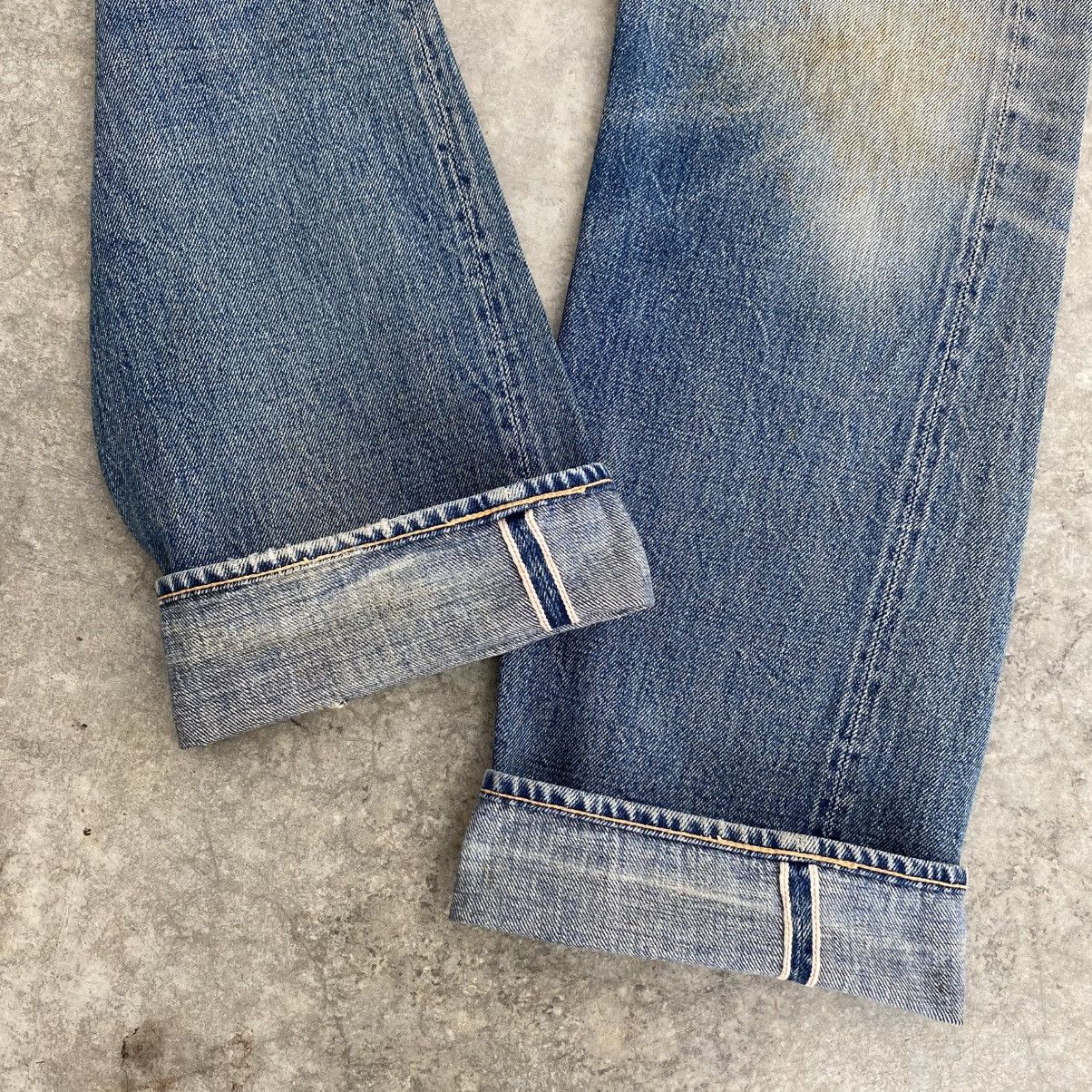 Levi's Vintage Levis 501XX Big E LVC Faded Blue Selvedge Jeans Size US 32 / EU 48 - 2 Thumbnail