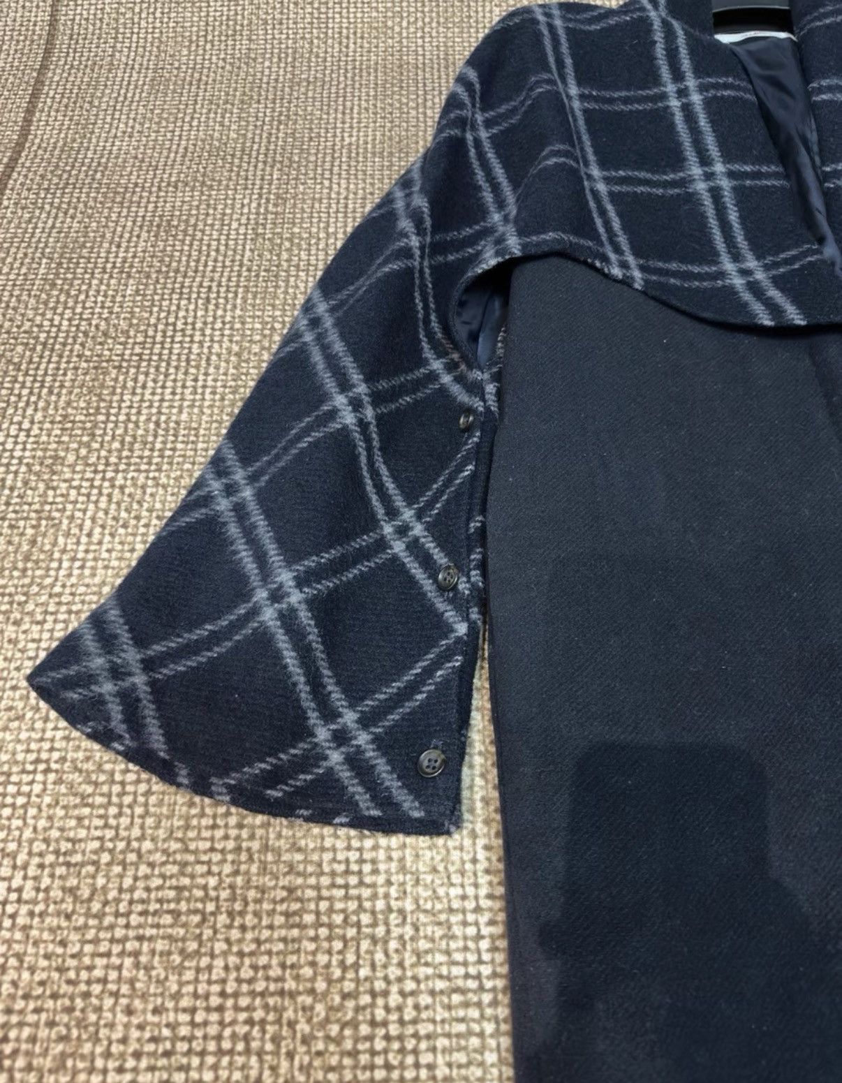 Hussein Chalayan Hussein Chalayan Avant-garde Plaid Patchwork Wool Coat K23 Size M / US 6-8 / IT 42-44 - 2 Thumbnail