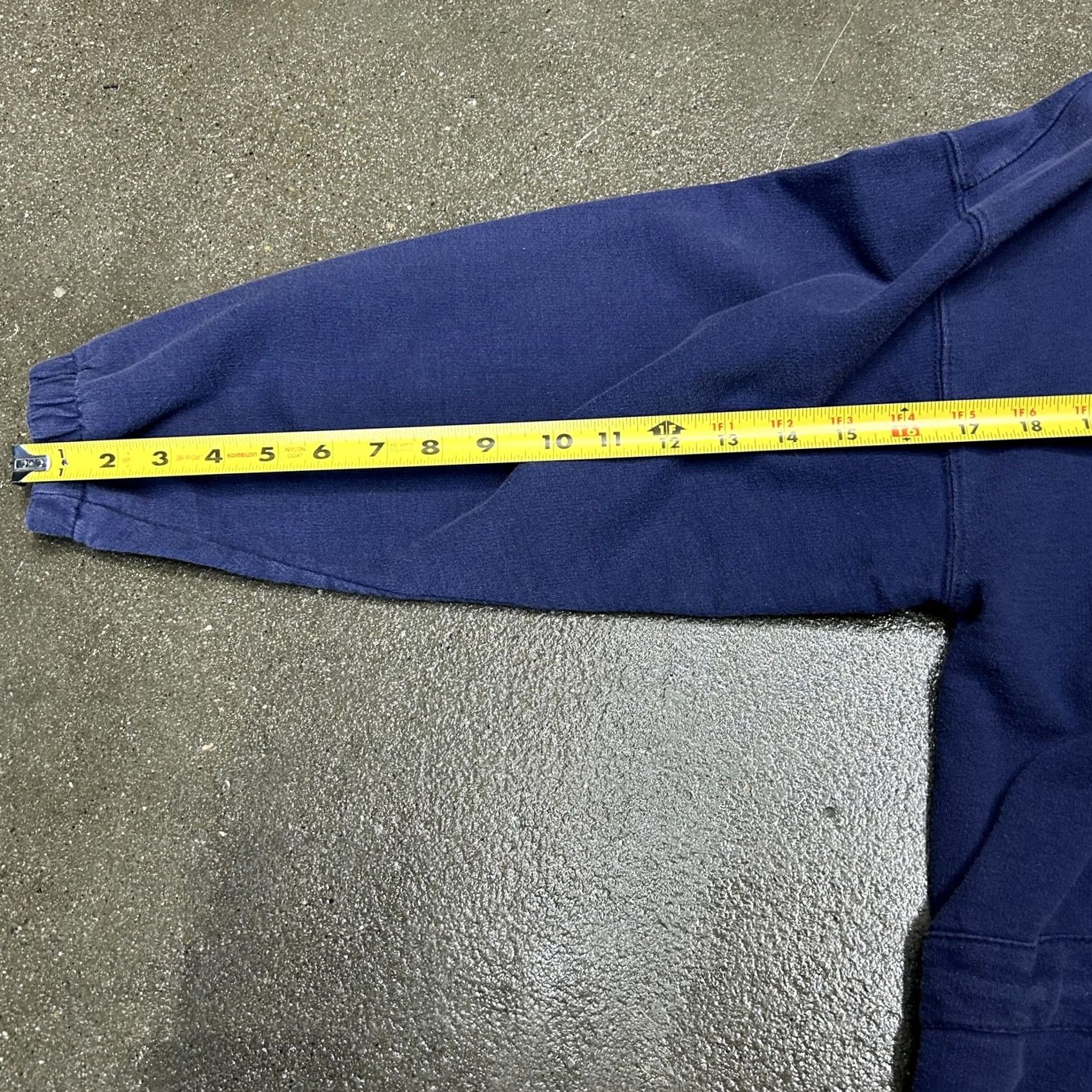 Vintage VINTAGE Cape Isle Knitters Hoodie Womens Large Navy Full Zip Cotton Drawstring Size L / US 10 / IT 46 - 6 Thumbnail